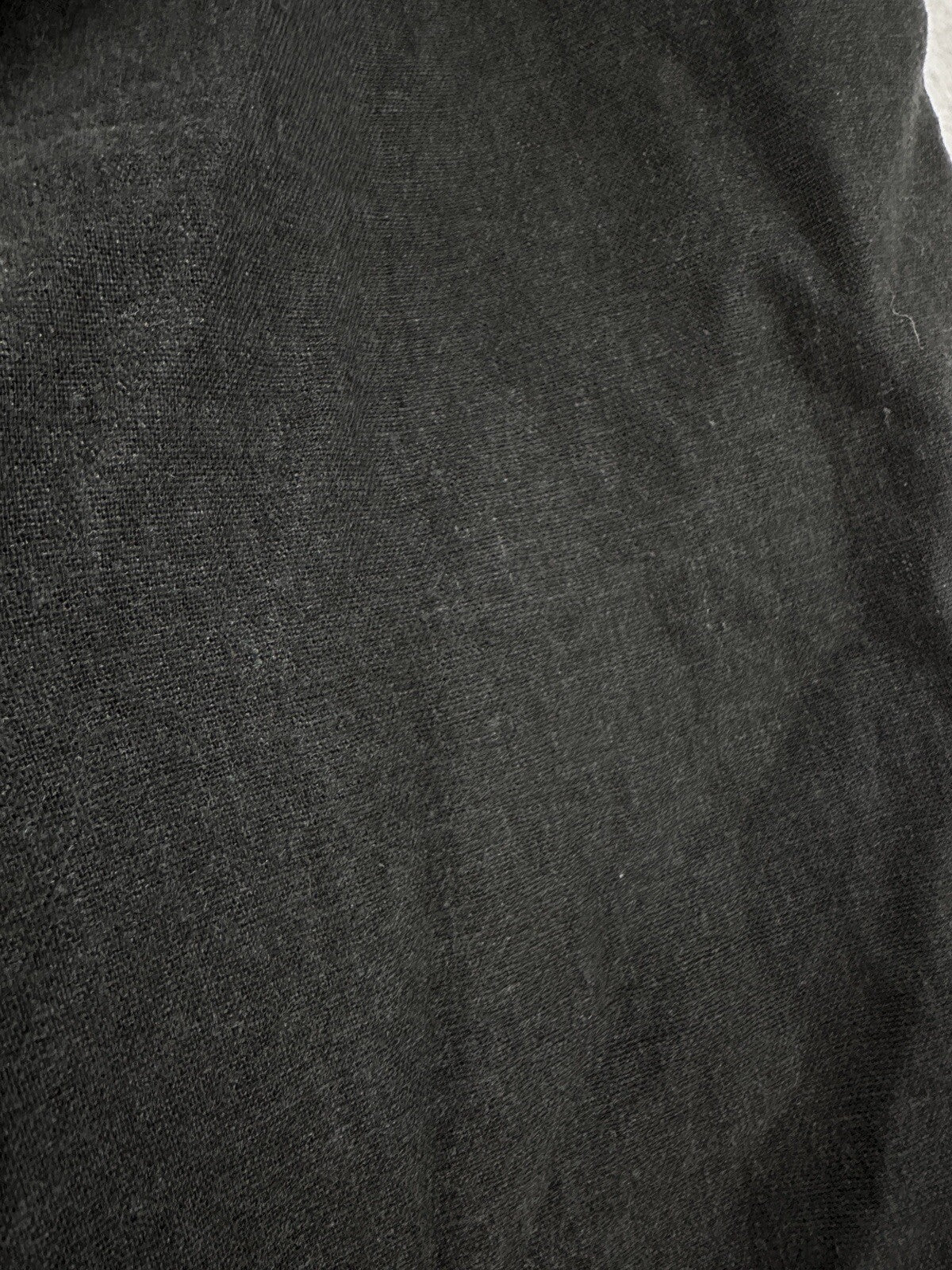 Chadwicks Of Boston Crop Pants 10 Black Linen Blend Lined Wide Leg