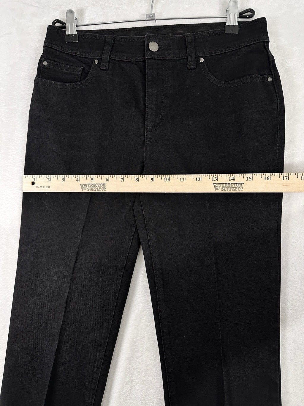 Chicos Fabulously Slimming 00 Short Jeans Black Denim Womens