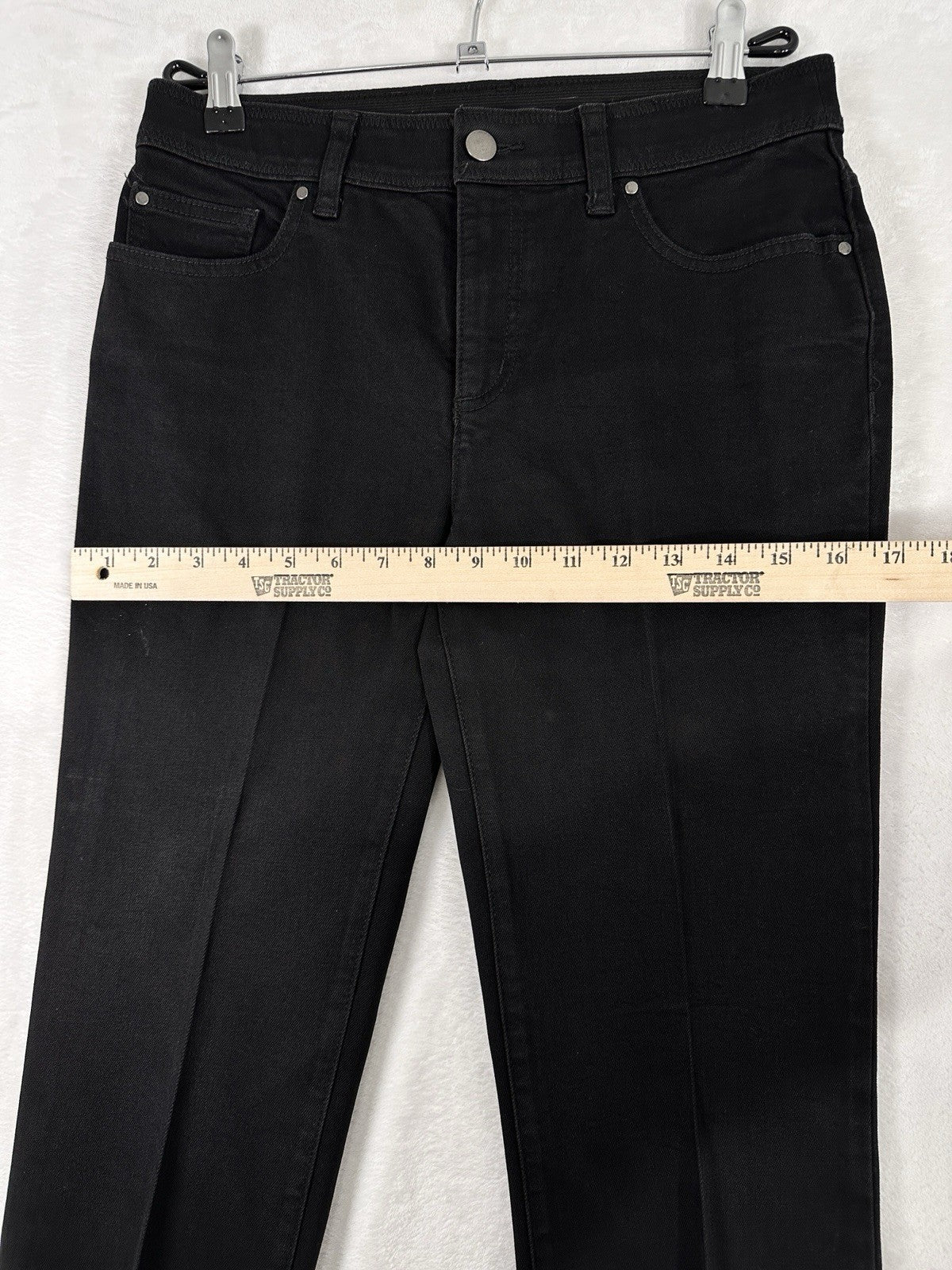 Chicos Fabulously Slimming 00 Short Jeans Black Denim Womens