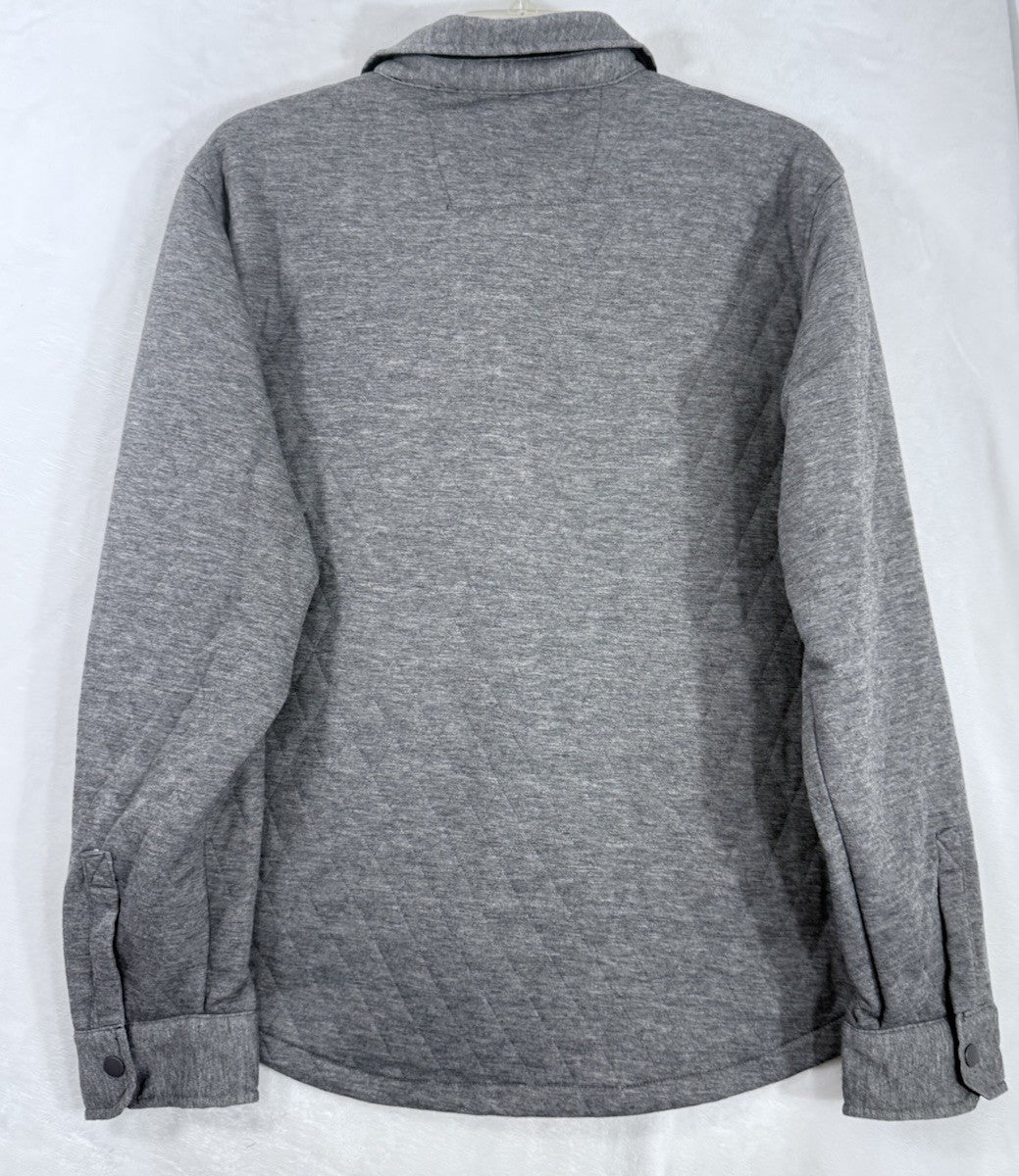 Horizon Outfitters Men’s XL Shirt Quilted Knit Long Sleeve Gray Snap Front