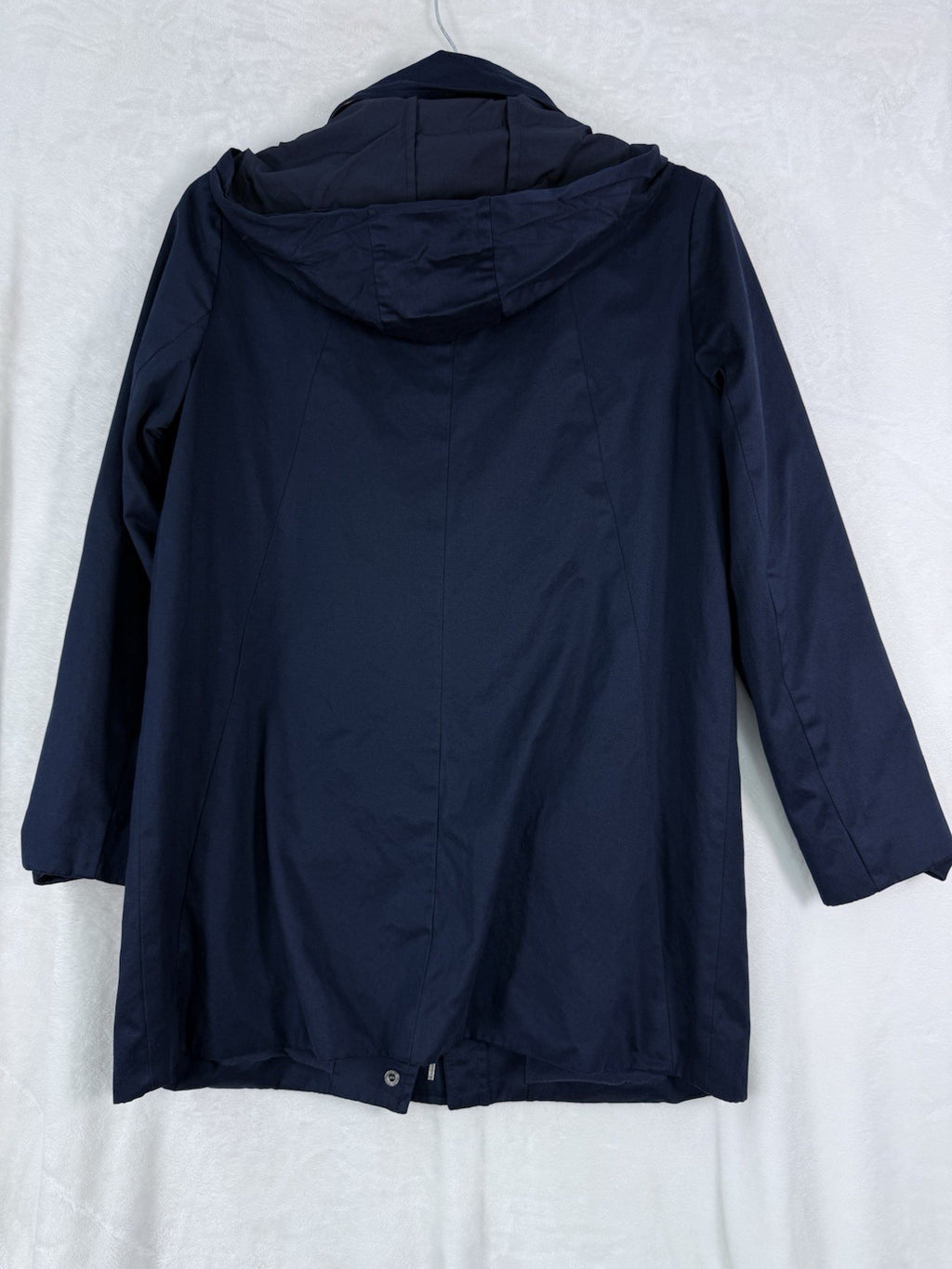 J Jill Jacket XS Petite Pure Jill Navy Blue Coat Hooded Full Zip Womens XSP