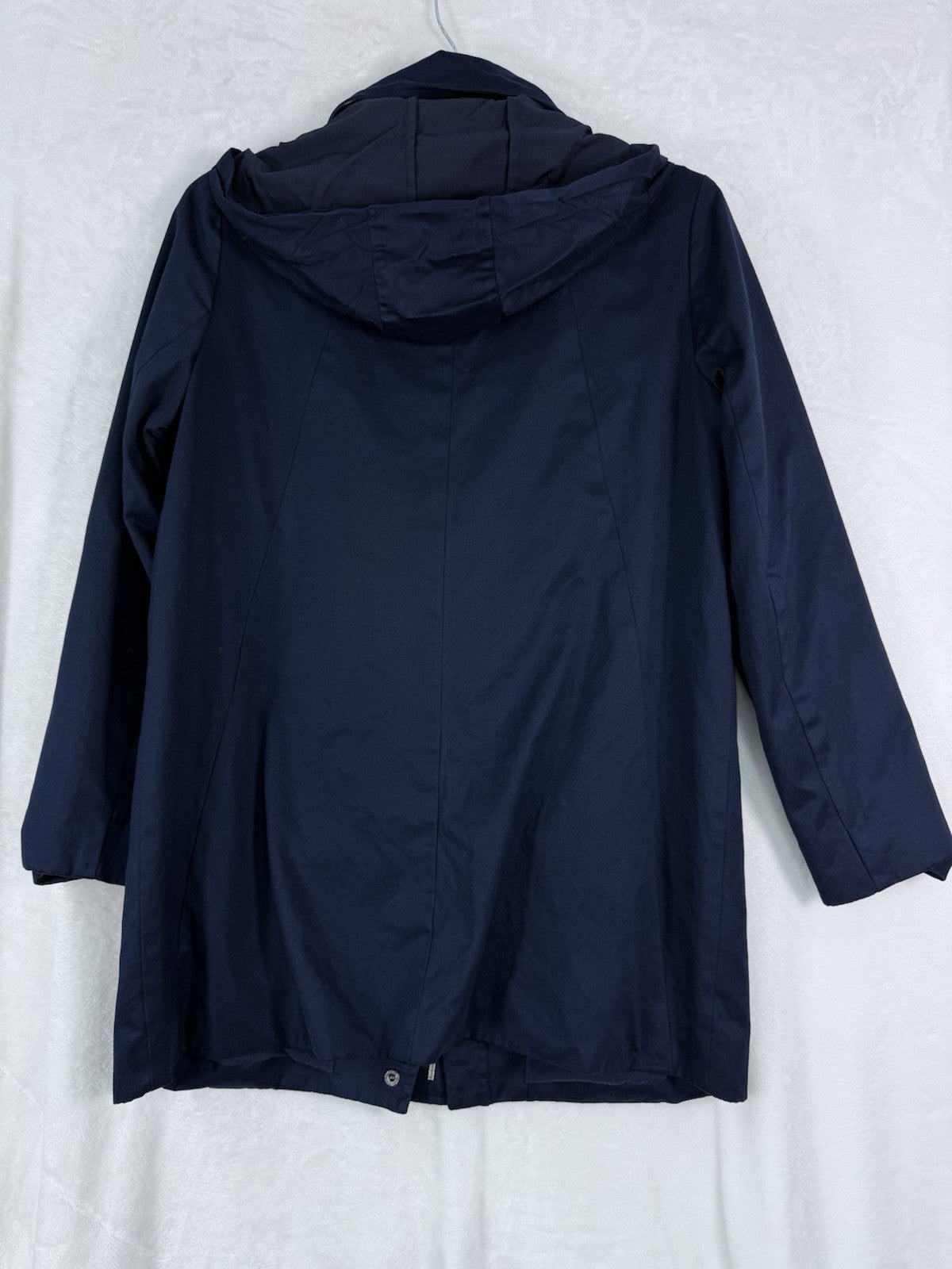 J Jill Jacket XS Petite Pure Jill Navy Blue Coat Hooded Full Zip Womens XSP