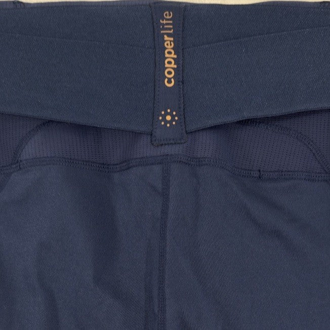 Copper Life Capri Leggings XL Navy Blue Copper Zinc Infused Pants Womens