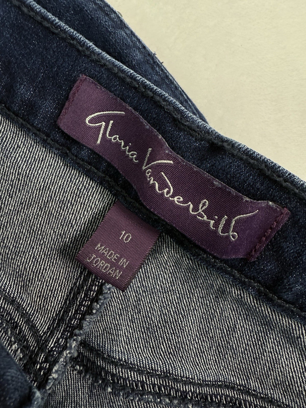 Gloria Vanderbilt Amanda Jeans 10 Average Dark Blue Womens
