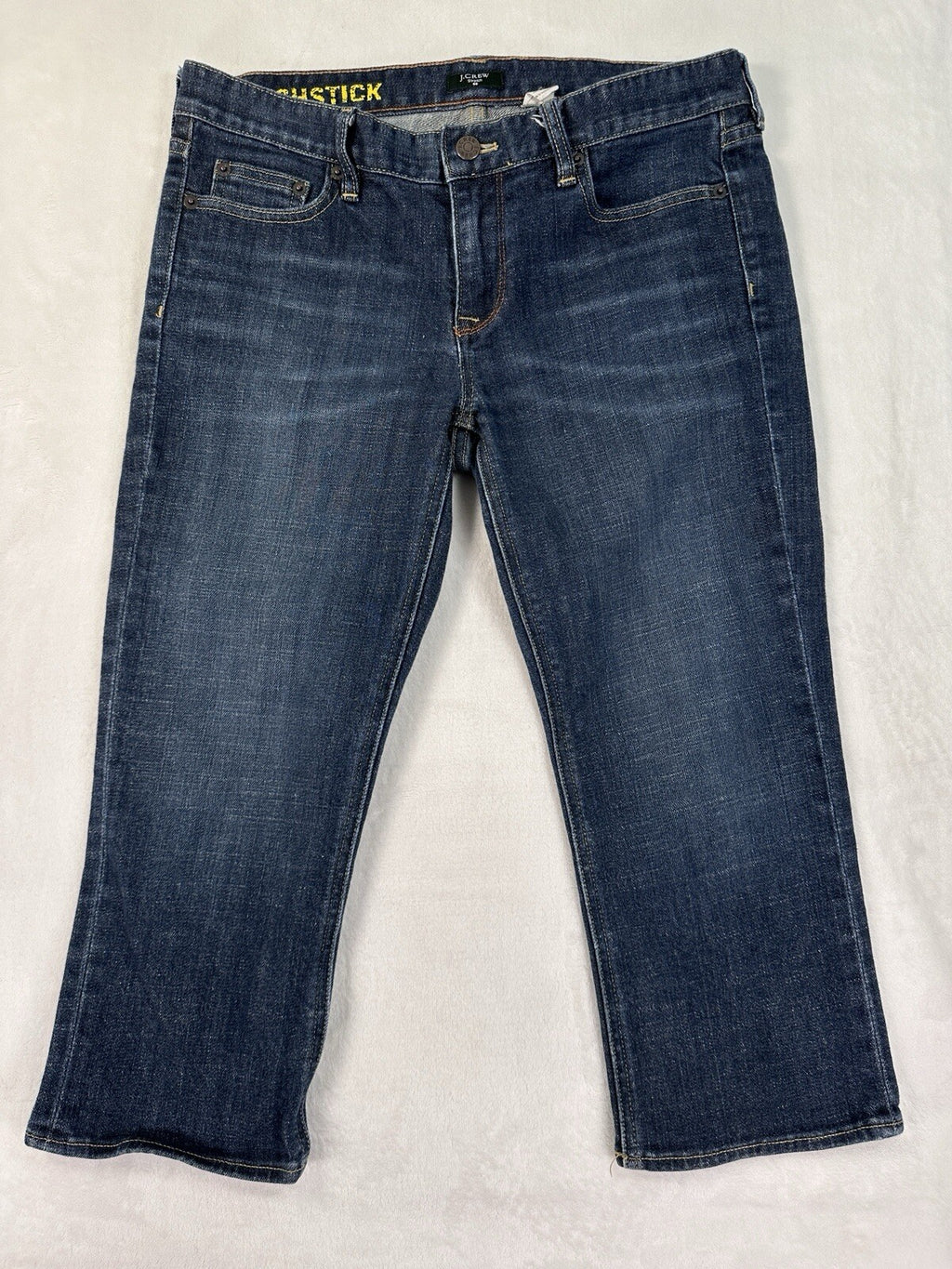 J Crew Cropped Jeans 28 Matchstick Dark Blue