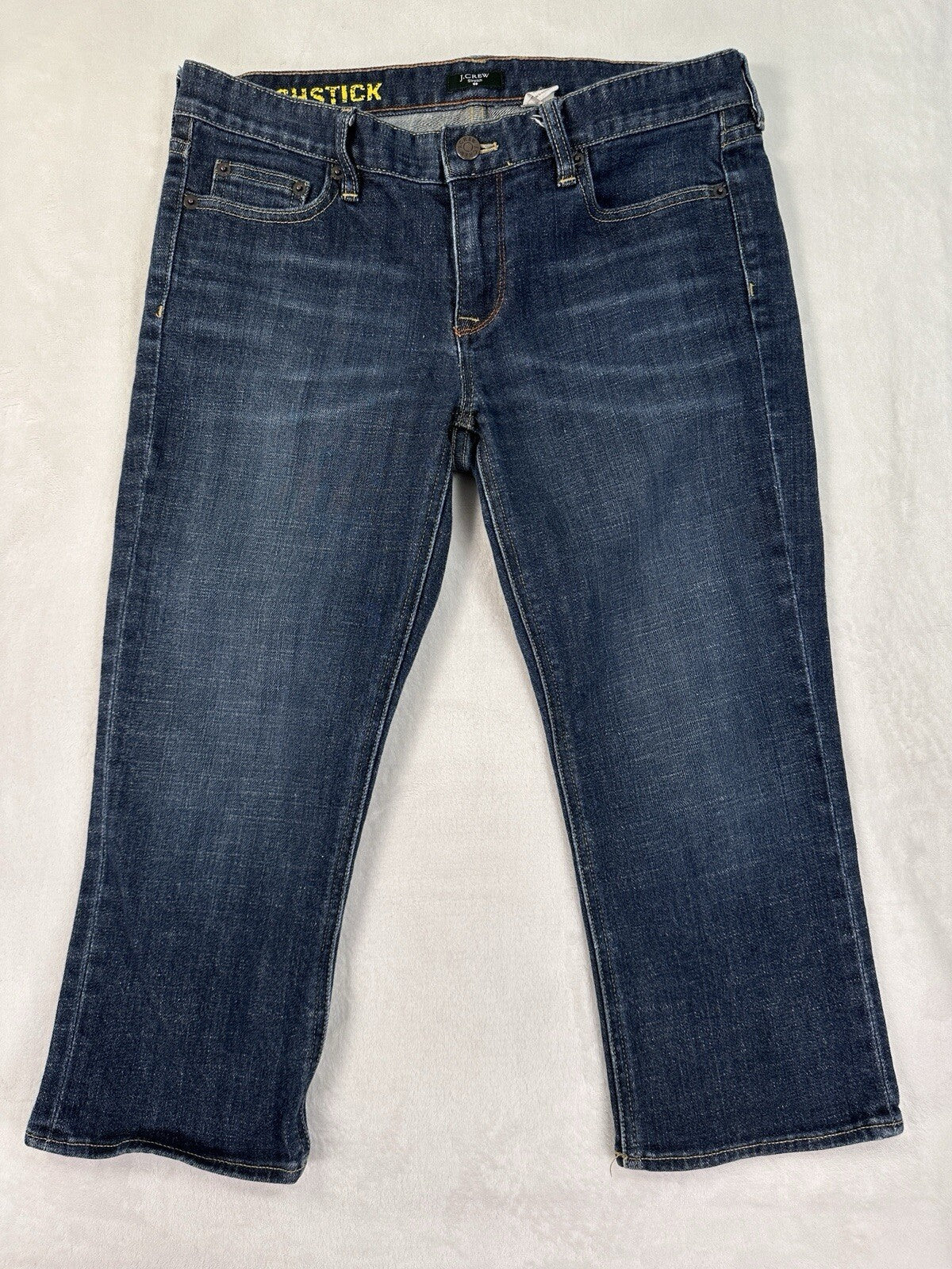 J Crew Cropped Jeans 28 Matchstick Dark Blue