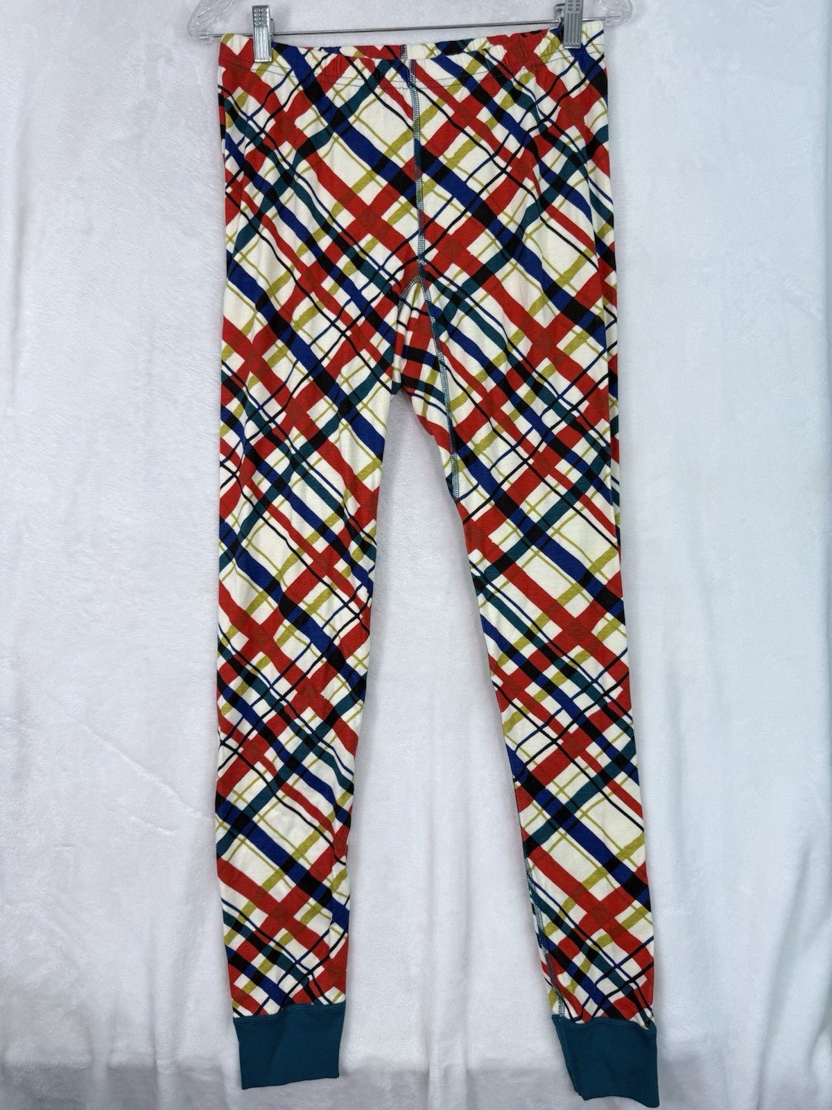 Hanna Andersson Pajamas Medium Women Pajama Pants Plaid Red Green Peanuts PJ