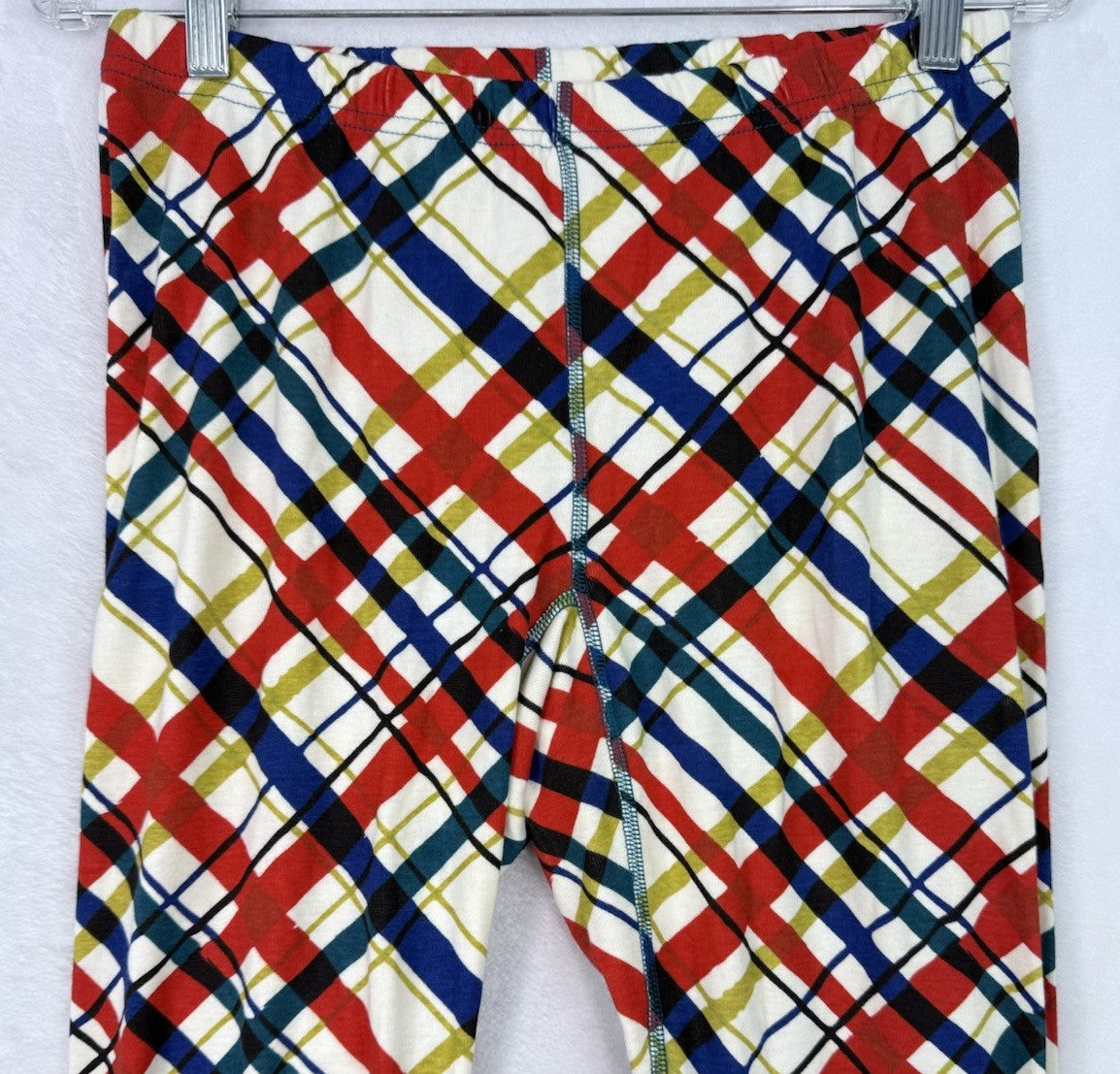 Hanna Andersson Pajamas Medium Women Pajama Pants Plaid Red Green Peanuts PJ