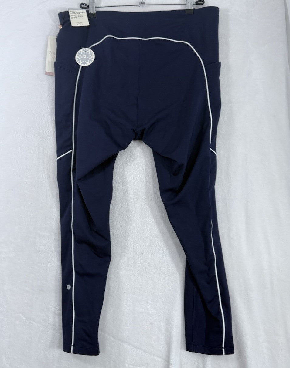 Calia By Carrie Underwood Leggings XXL 1X Blue Thermal Tipped Dash Blue Womens