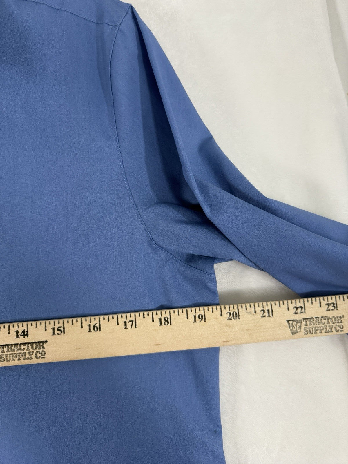 Foxcroft Button Shirt Womens 10 Blue Pamela Tunic Top Short Sleeve Shaped $128