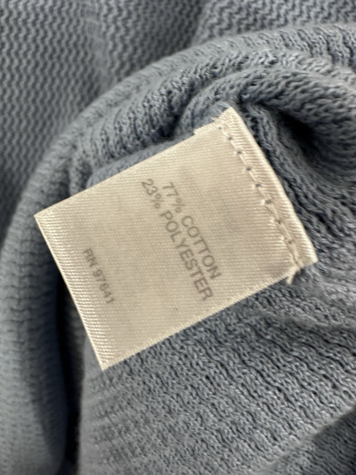 J Jill Sweater Large Blue V Neck Lightweight 3/4 Sleeve Womens Cotton Blend