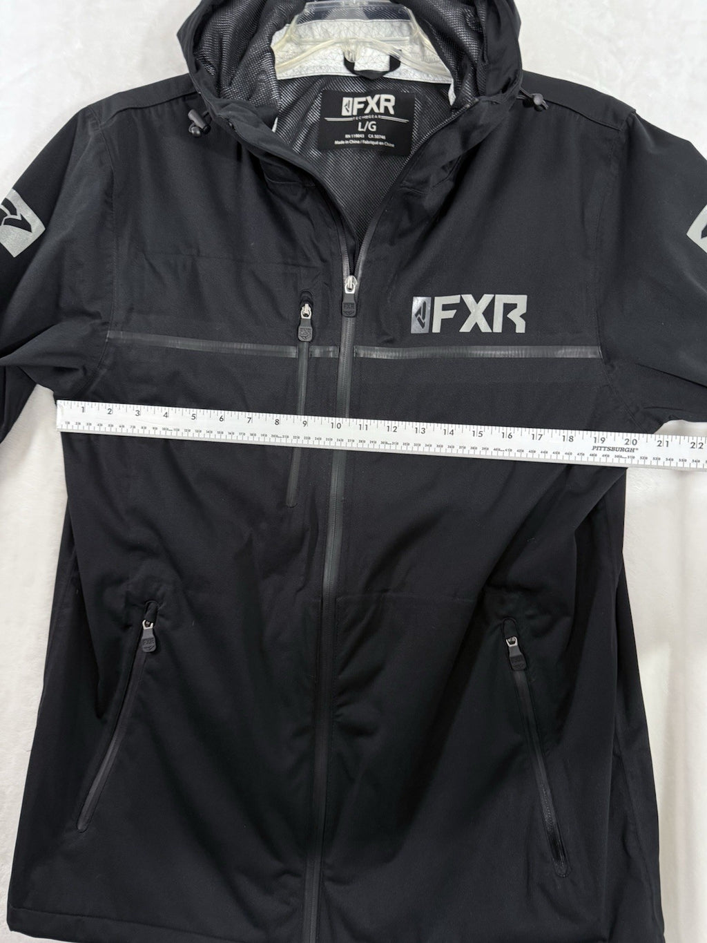 FXR Jacket Large Men’s Black Force Dual Laminate Hooded Waterproof