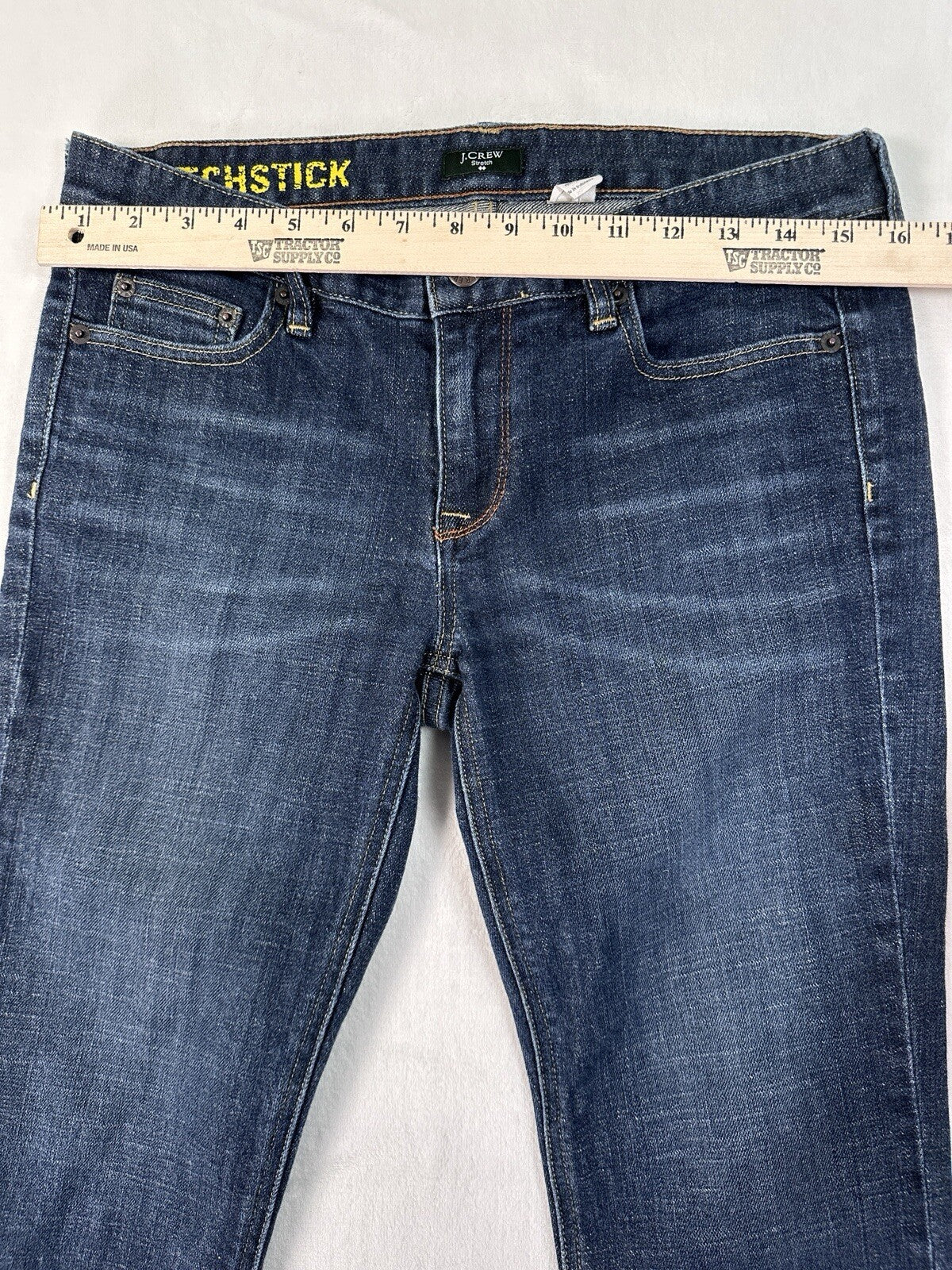 J Crew Cropped Jeans 28 Matchstick Dark Blue