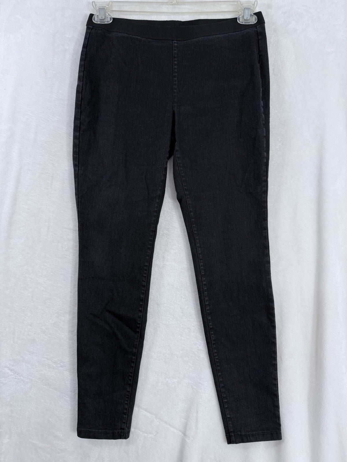 Eileen Fisher Small Petite Black Pull On Jeans Denim Pants Womens SP PP