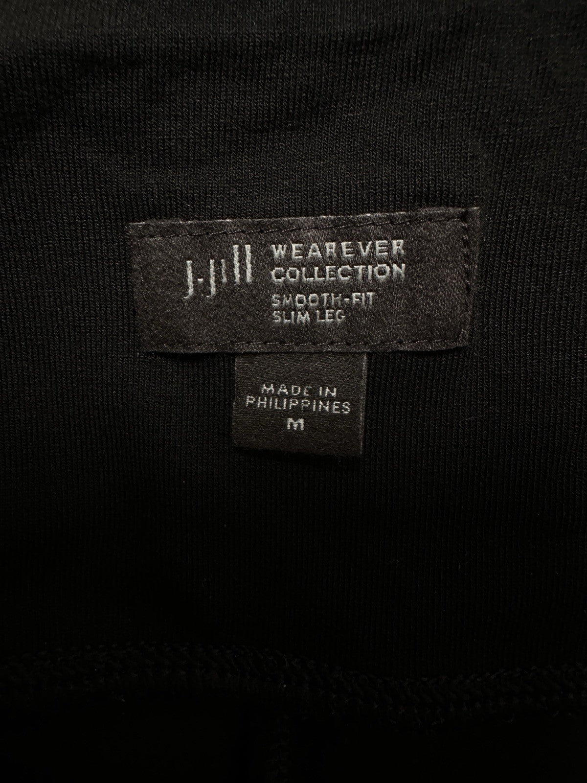 J Jill Wearever Pants Medium Black Knit Pintuck Slim Leg Pull On Womens