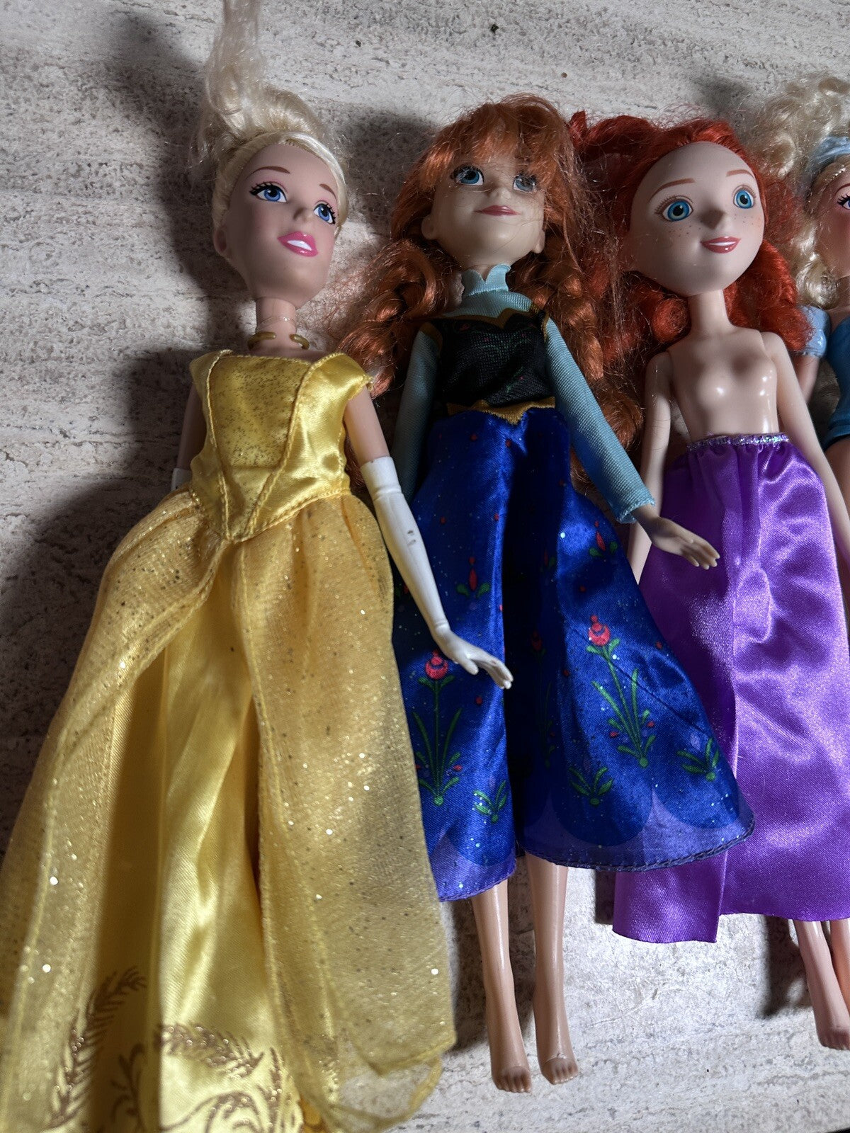 Disney Princess Dolls Set Lot Fashion Frozen Cinderella Mulan Brave