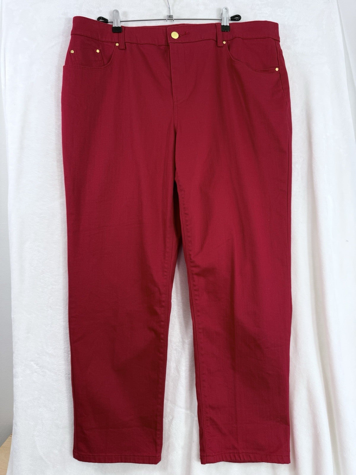 Chicos Platinum Jeans Size 3 Red Skimmer Womens 16