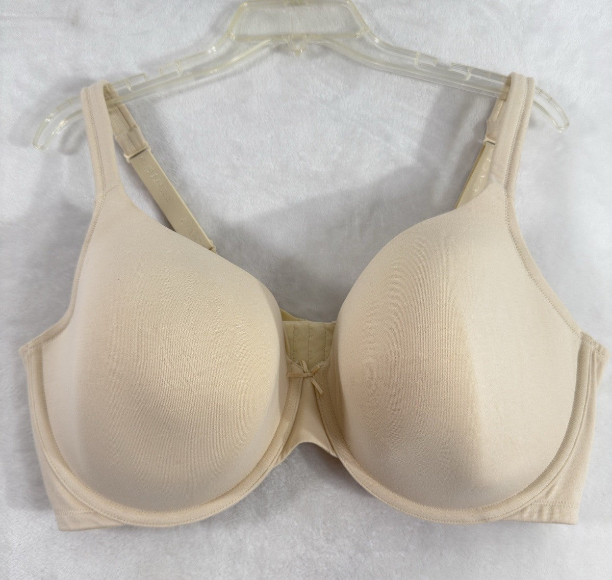 Cacique 44DDD Bra Beige Lightly Lined T-Shirt Underwire Womens Lane Bryant