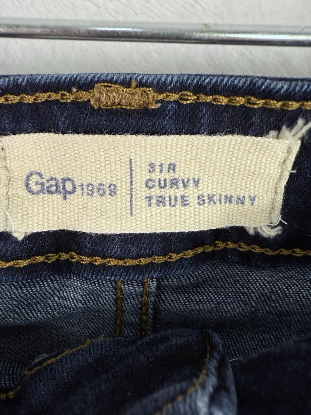 Gap Jeans Womens 31 1969 Curvy True Skinny Dark Blue 31R