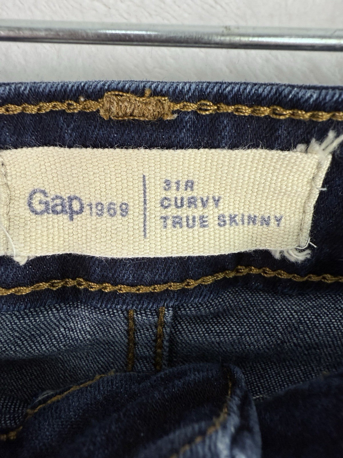 Gap Jeans Womens 31 1969 Curvy True Skinny Dark Blue 31R