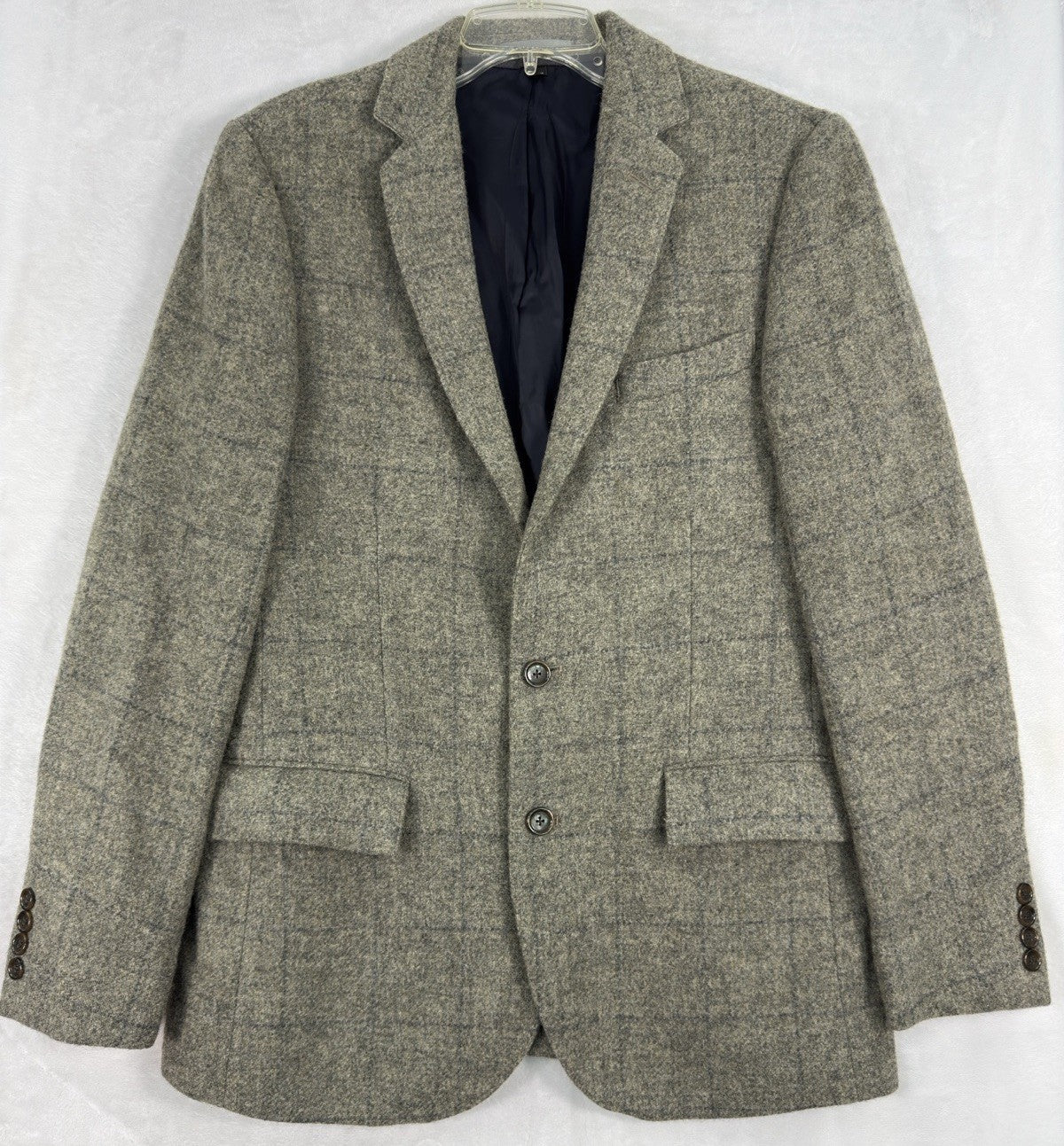 J Crew Ludlow 38R Blazer Wool Plaid British Moon Tweed Jacket Gray Green Mens
