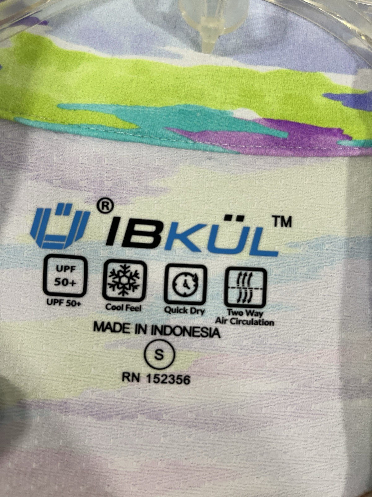 IBKUL Womens Long Sleeve Top Small 1/4 Zip Mock Neck Jessie Purple Print Golf
