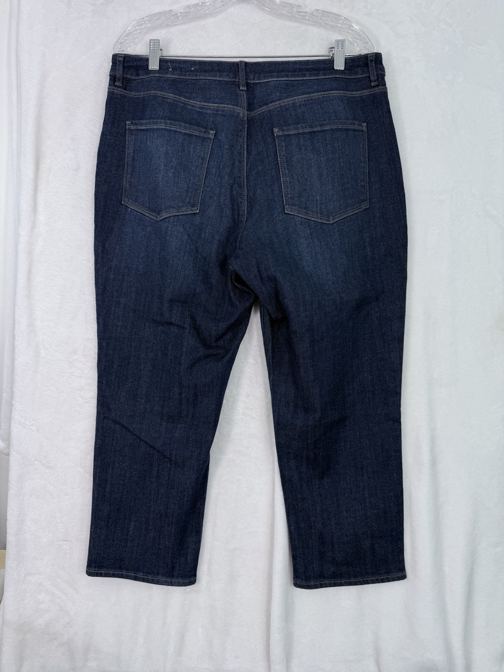 Coldwater Creek Jeans 14 Crop Dark Blue Cropped ShapeMe Denim Womens