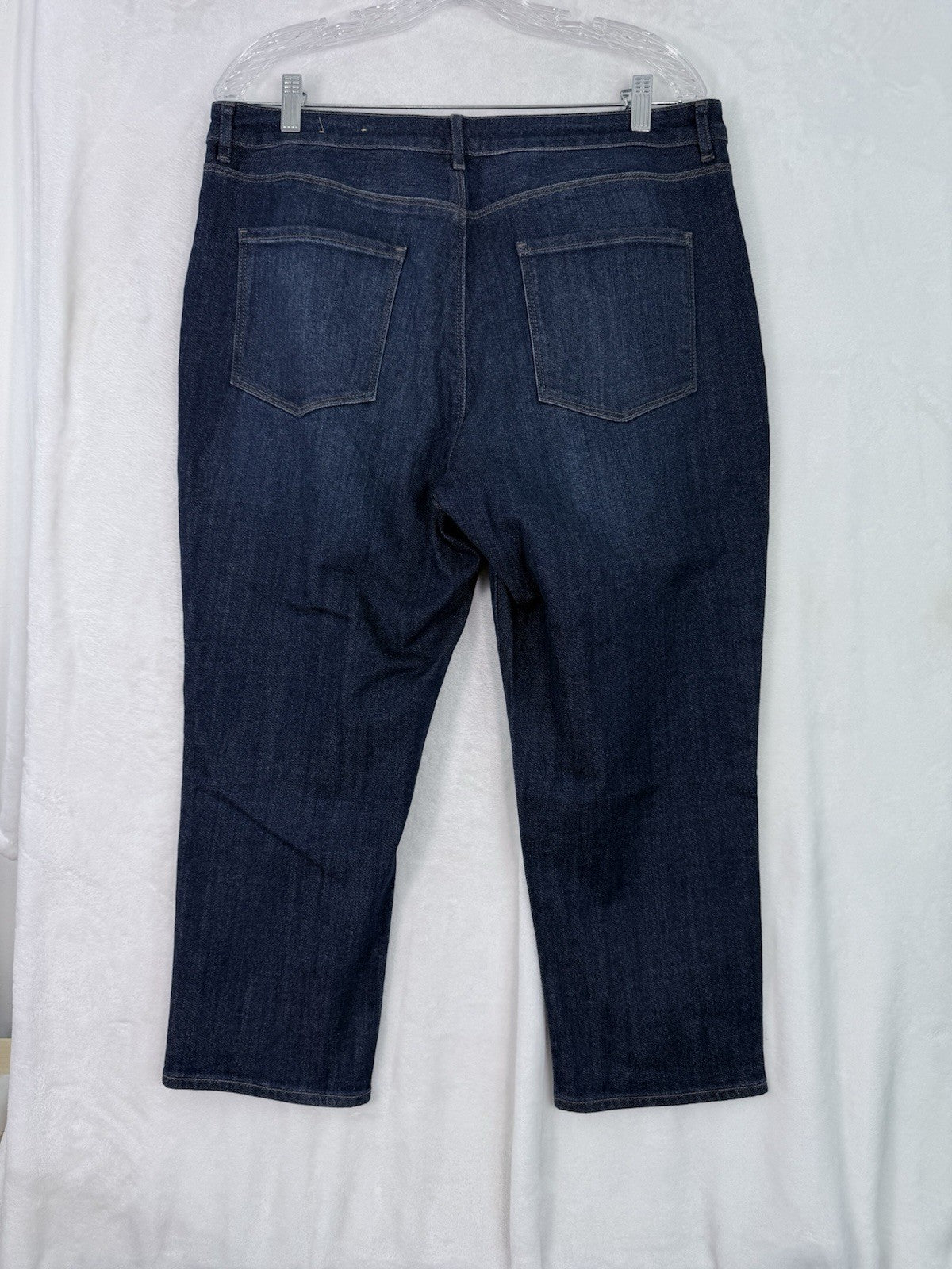 Coldwater Creek Jeans 14 Crop Dark Blue Cropped ShapeMe Denim Womens