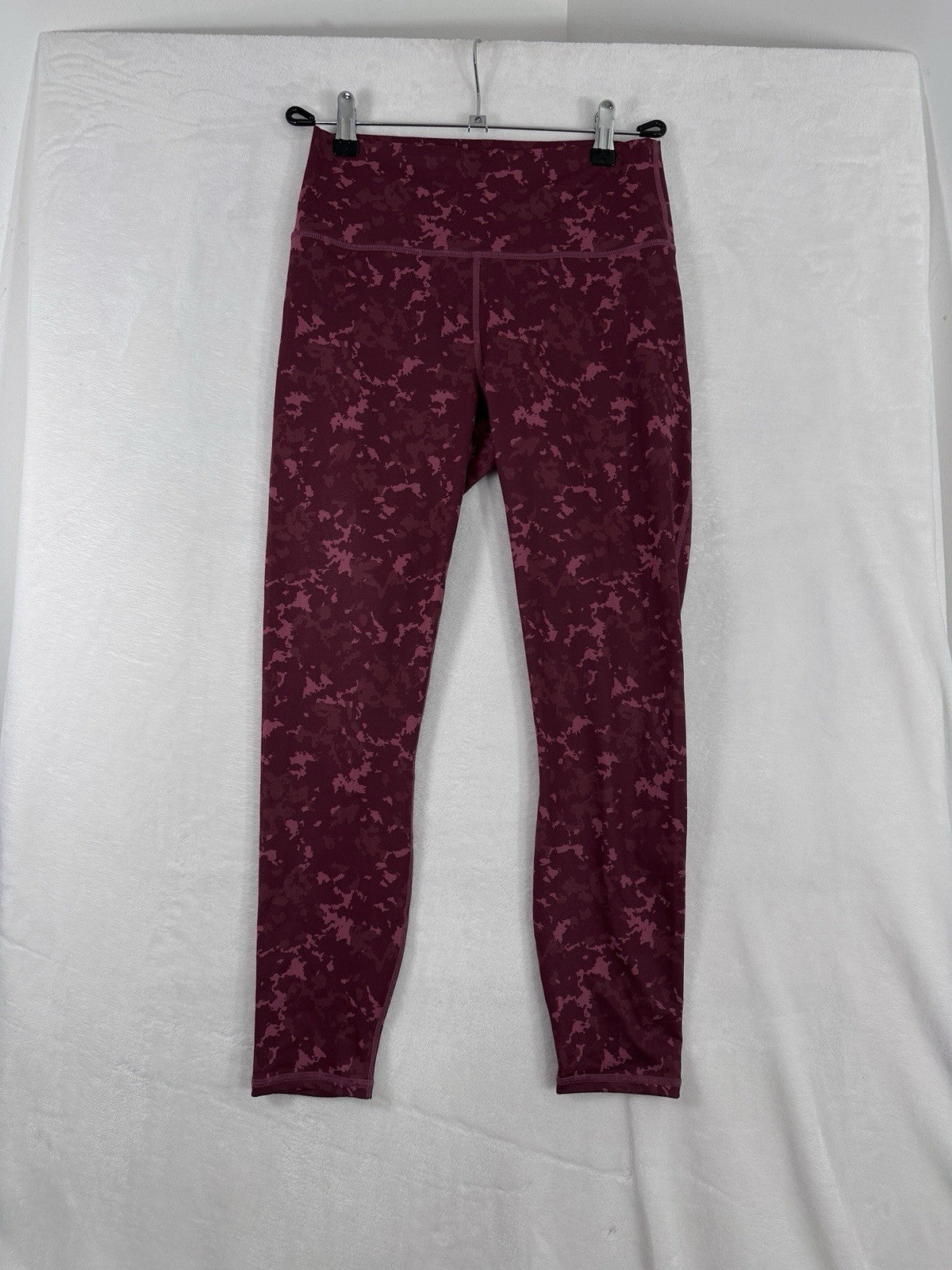 Fabletics PowerHold Leggings Small Red Camo Print Womens Power Hold Legging