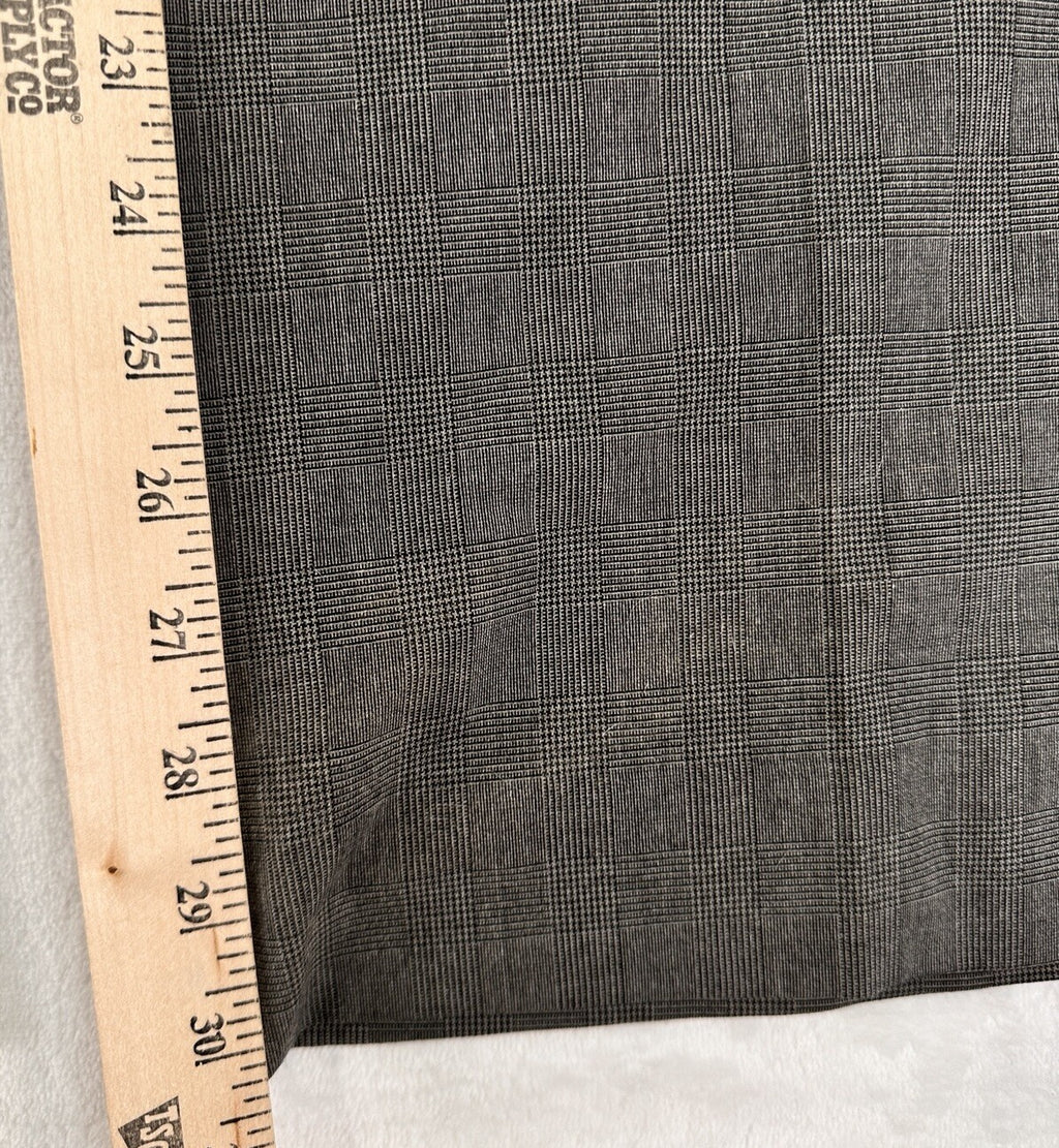 Express Editor Size 4 Dress Pants Gray Windowpane Plaid Big Button Womens