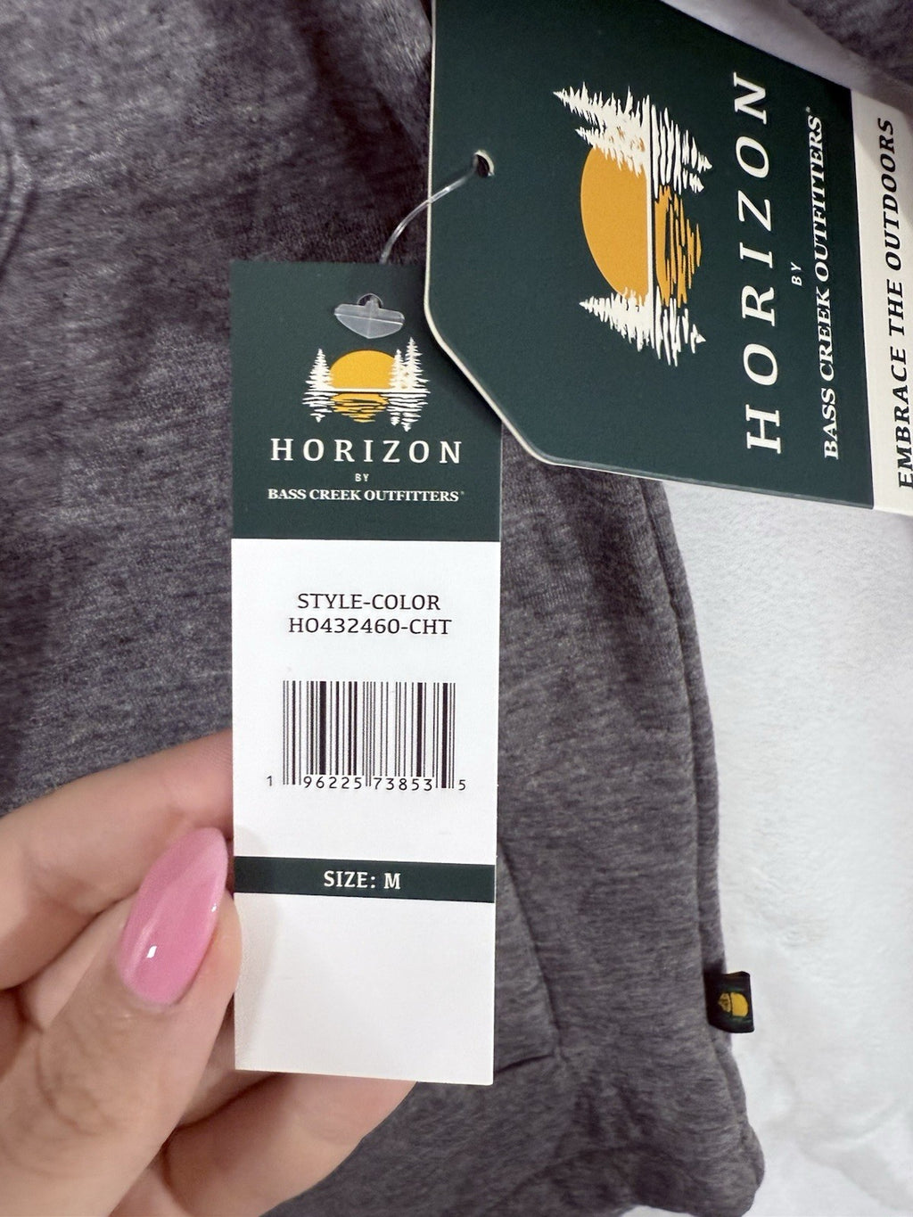 Horizon Outfitters Men’s Medium Shirt Quilted Knit Long Sleeve Gray Snap Front