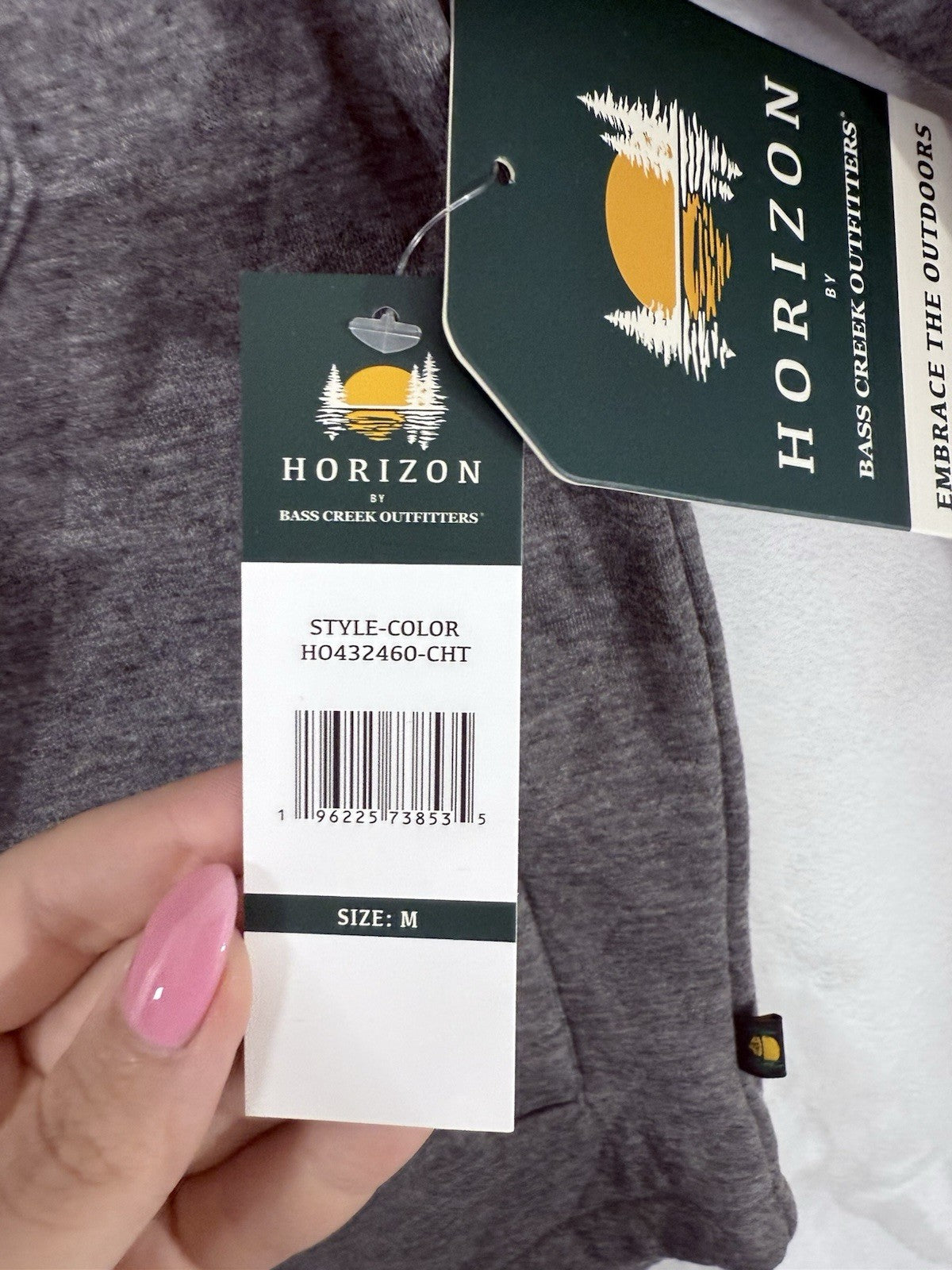 Horizon Outfitters Men’s Medium Shirt Quilted Knit Long Sleeve Gray Snap Front
