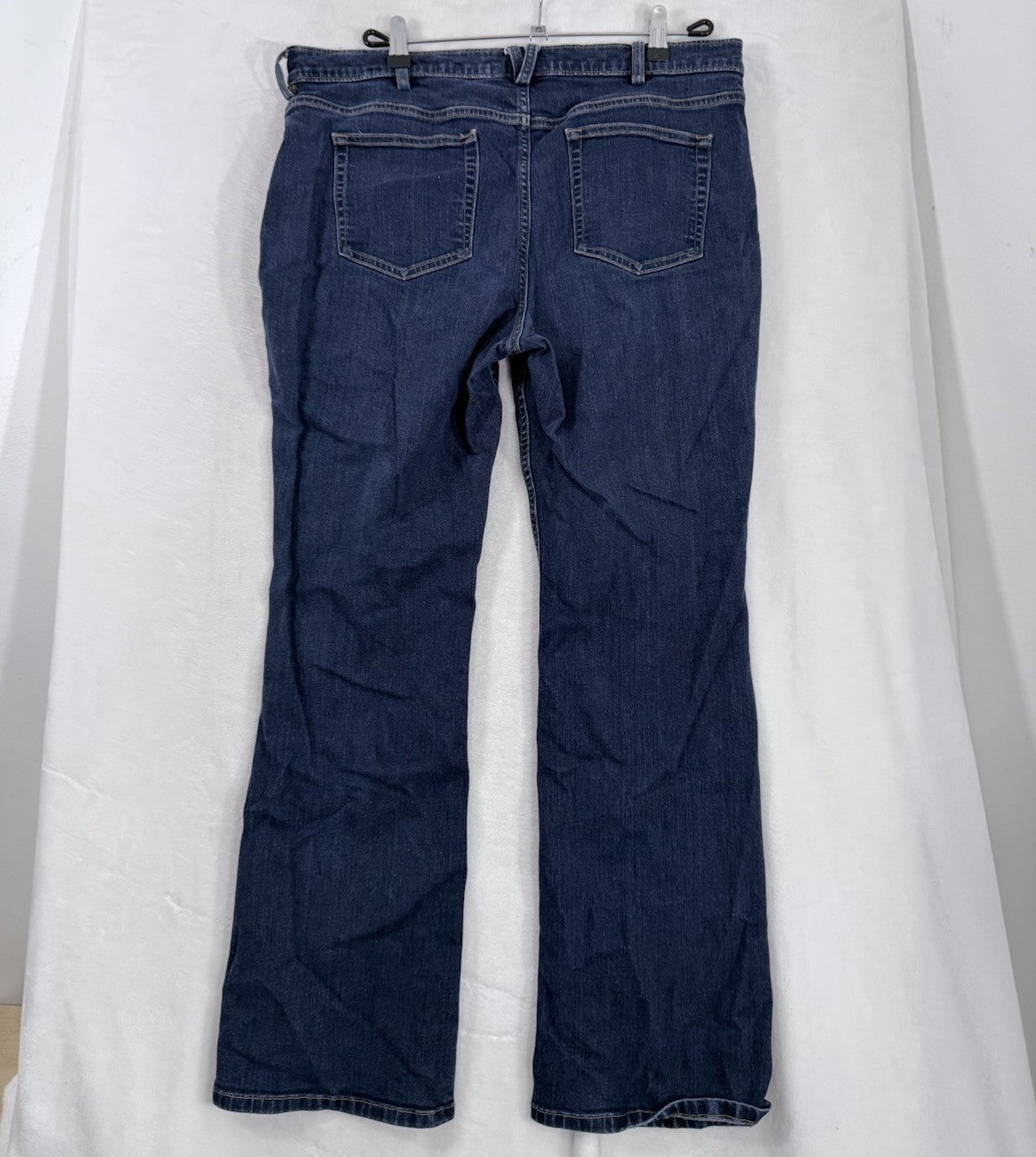 Duluth Trading Jeans Womens 14 X 31 Daily Denim Bootcut Jeans Dark Blue