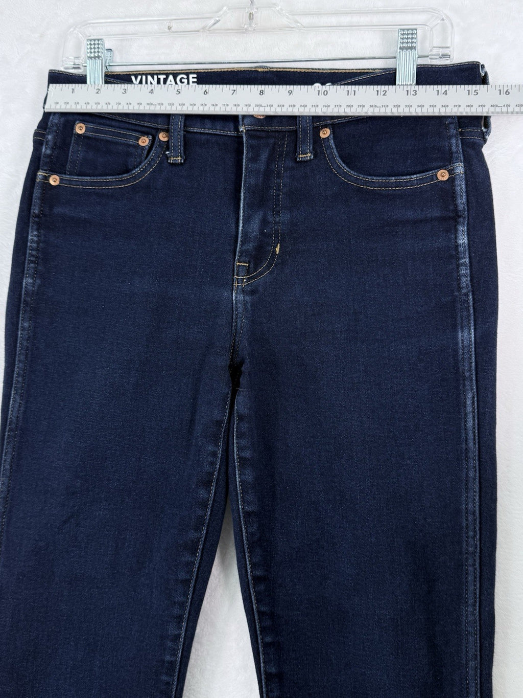 J Crew Jeans 28 Vintage Slim Straight Leg Womens Dark Blue 9” Rise