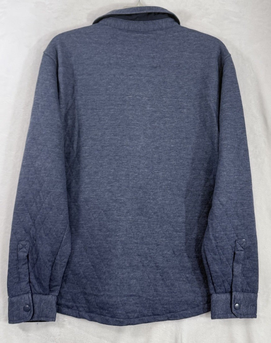 Horizon Outfitters Men’s XL Shirt Quilted Knit Long Sleeve Blue Snap Front