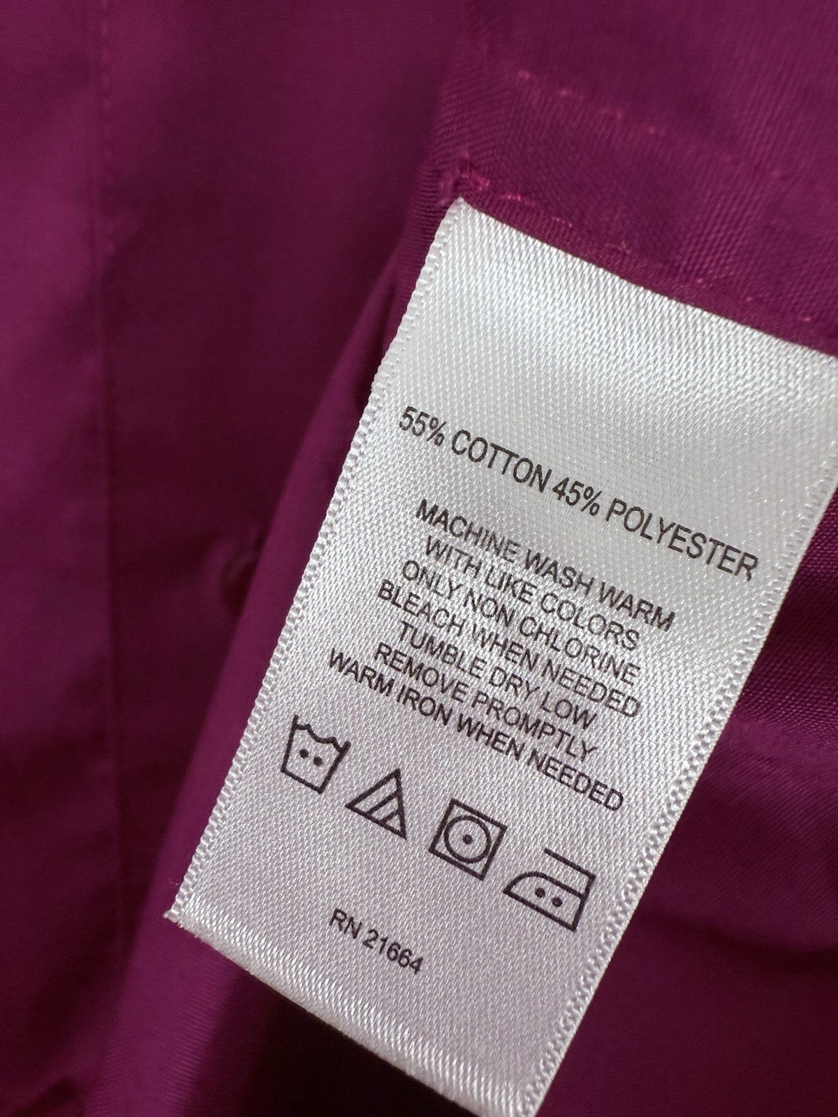 Foxcroft Button Down Shirt Womens 16 Petite Top Pink Long Sleeve Appleseeds