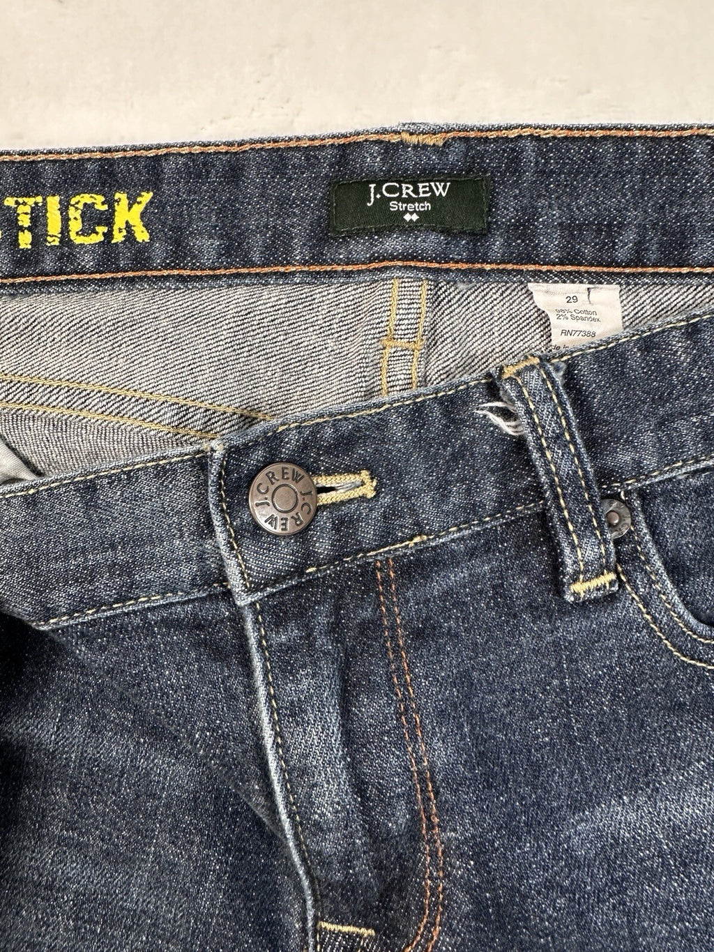 J Crew Cropped Jeans 28 Matchstick Dark Blue