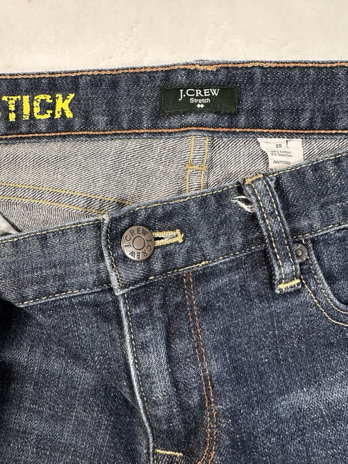 J Crew Cropped Jeans 28 Matchstick Dark Blue