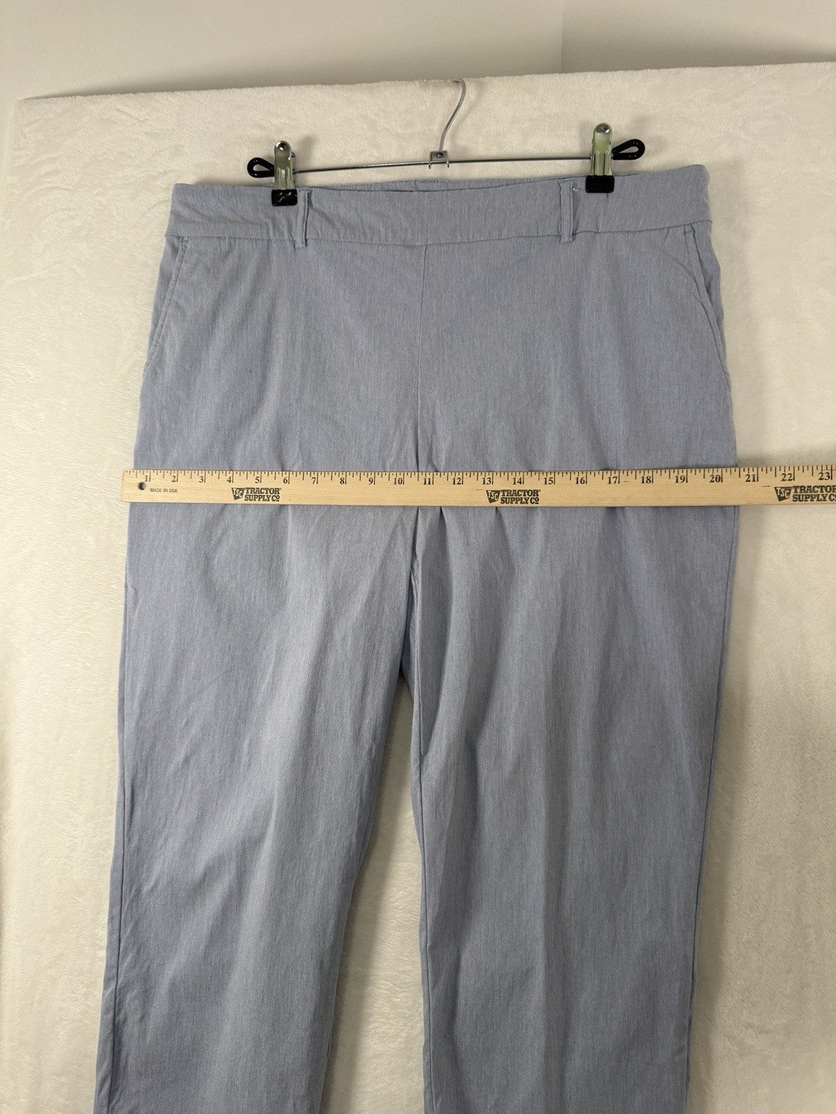 Hilary Radley Pull On Pants XL Blue Lightweight Cropped Crop Womens