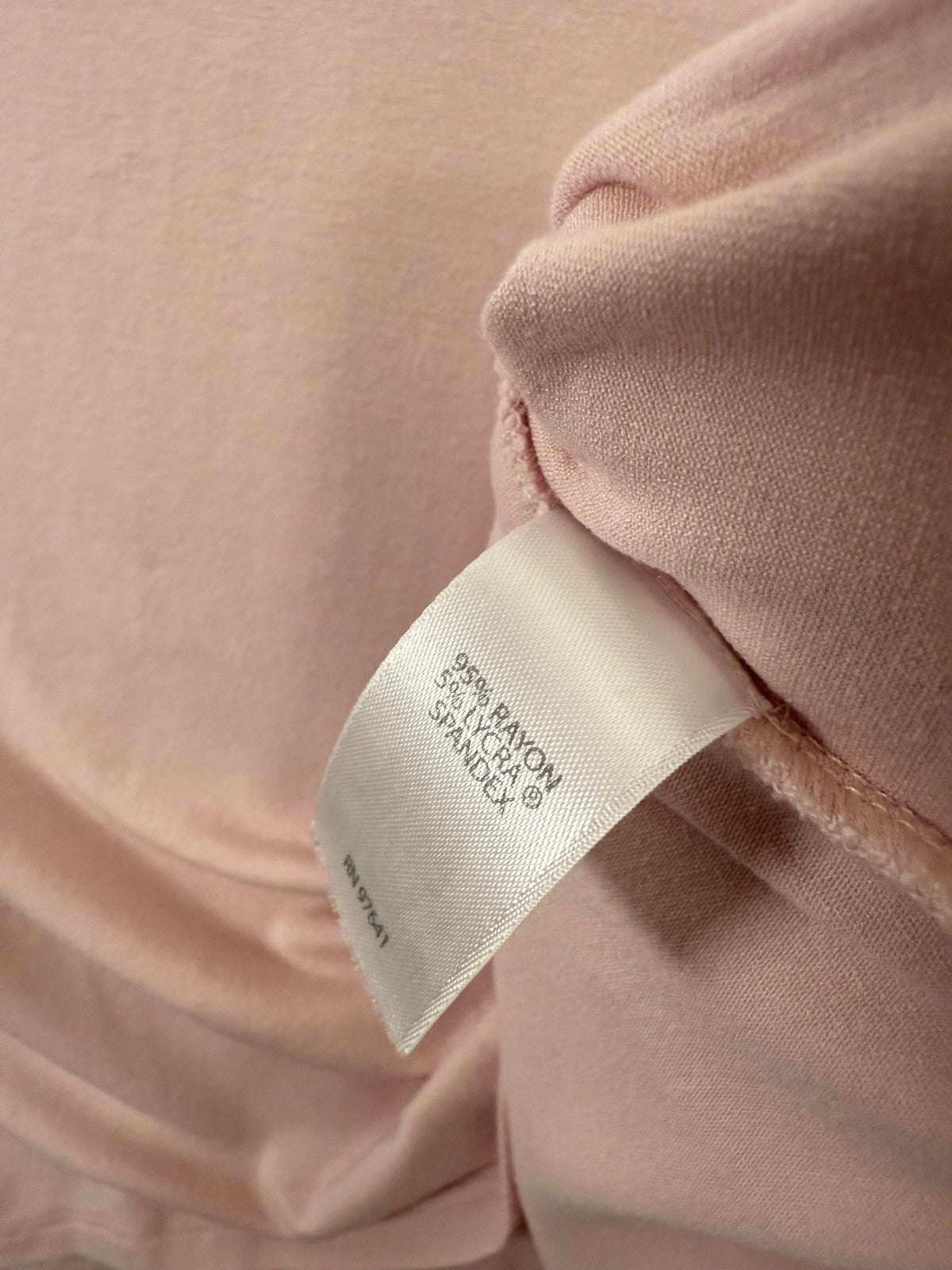 J Jill Wearever Top Medium Pink Jersey Knit Bell Sleeves Rayon Spandex Womens