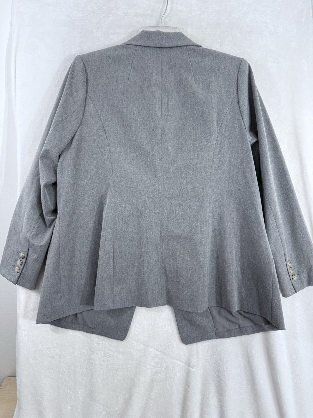 Eloquii 18 Premier Jacket Gray Blazer 1 Button Plus Size Womens