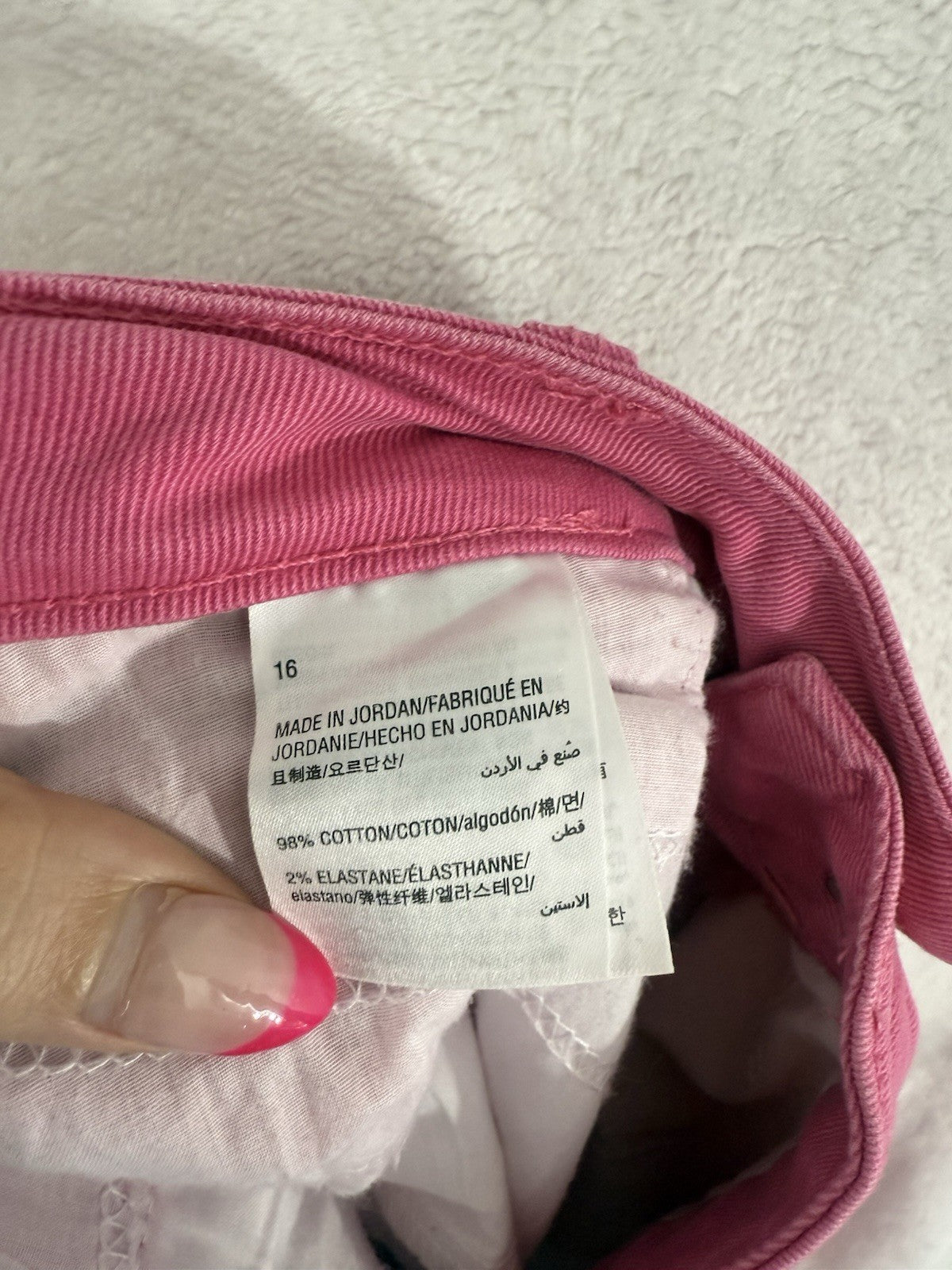 Charter Club 16 Jeans Lexington Straight Leg Pink Denim Womens