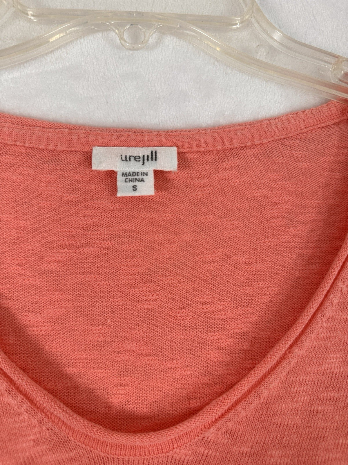 J Jill Linen Blend V Neck Top Small Long Sleeve Pink Womens Tops Top 2 Pockets