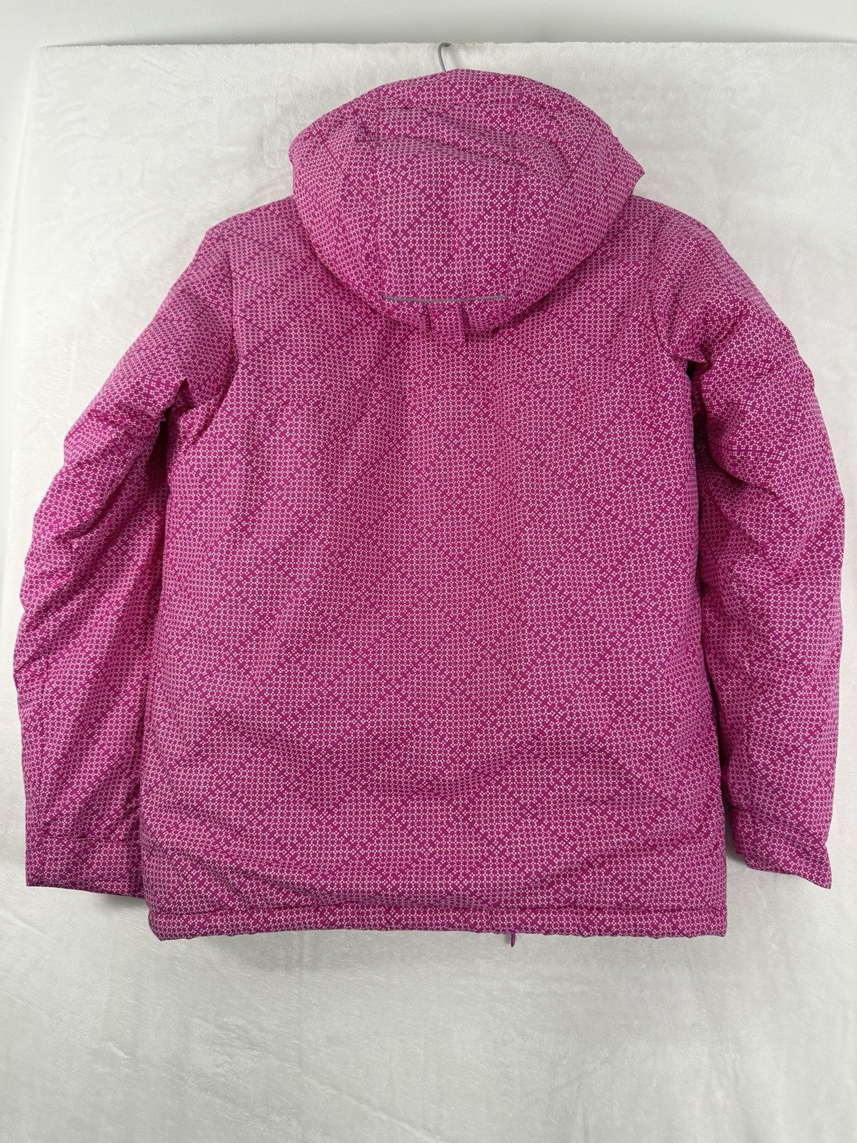 Columbia Jacket Girls 10 12 Large Kids Pink Winter Coat Puffer Hooded
