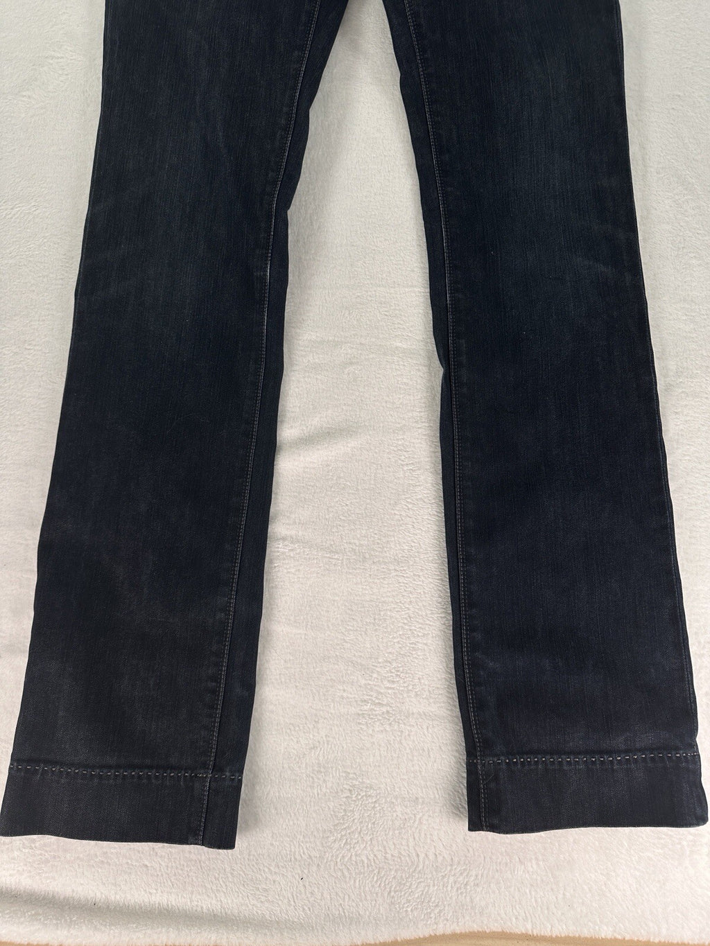 Elie Tahari Jeans 4 Adena Straight Leg Classic Fit Mid Rise Relaxed Blue