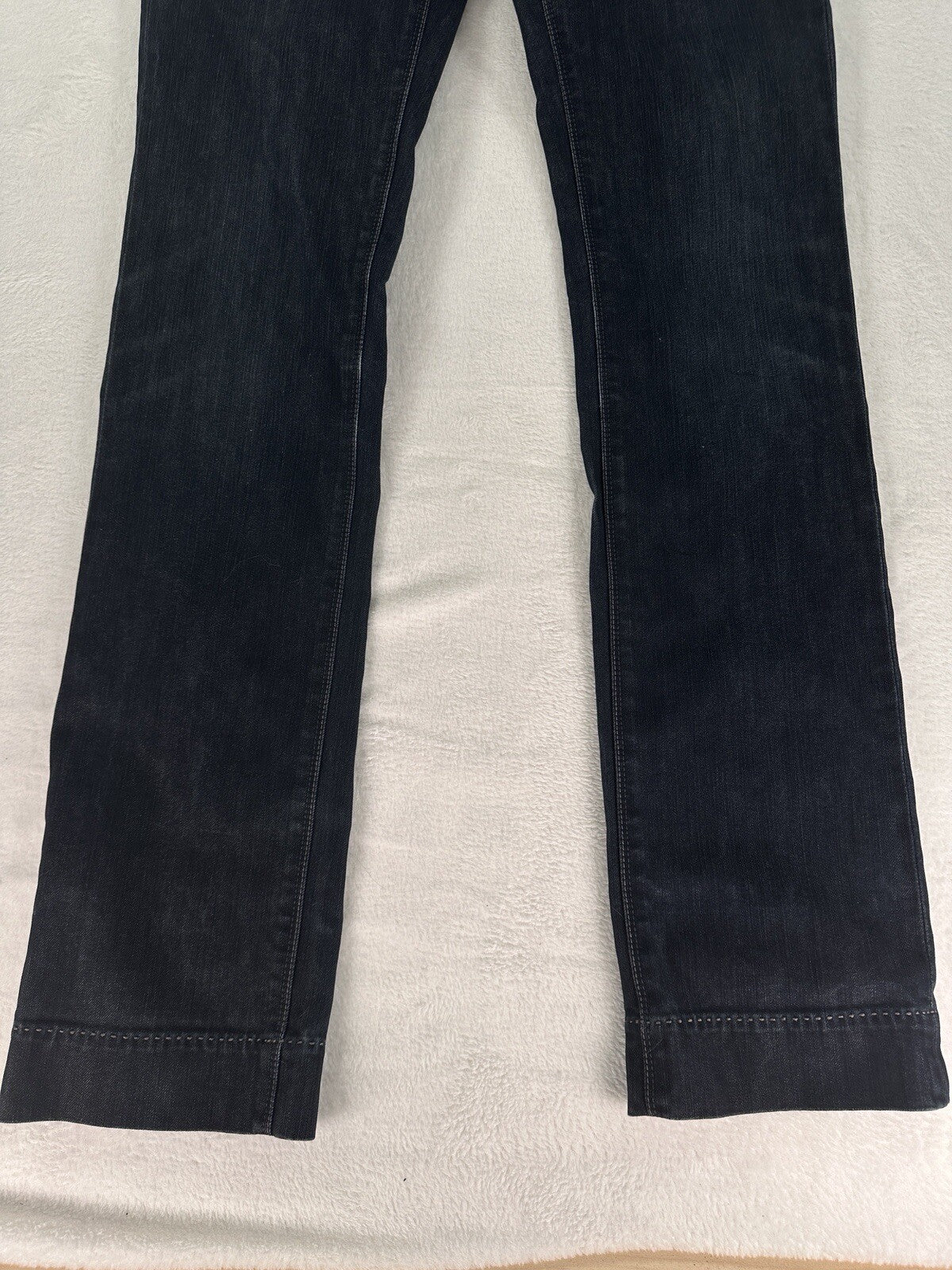 Elie Tahari Jeans 4 Adena Straight Leg Classic Fit Mid Rise Relaxed Blue