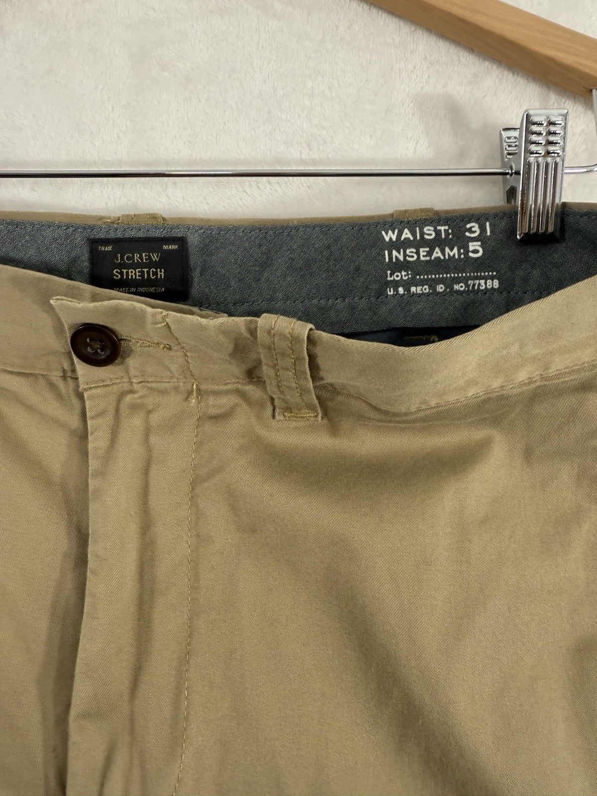 J Crew Flex Chino Shorts 31 Men’s 5” Inseam Khaki Tan Brown