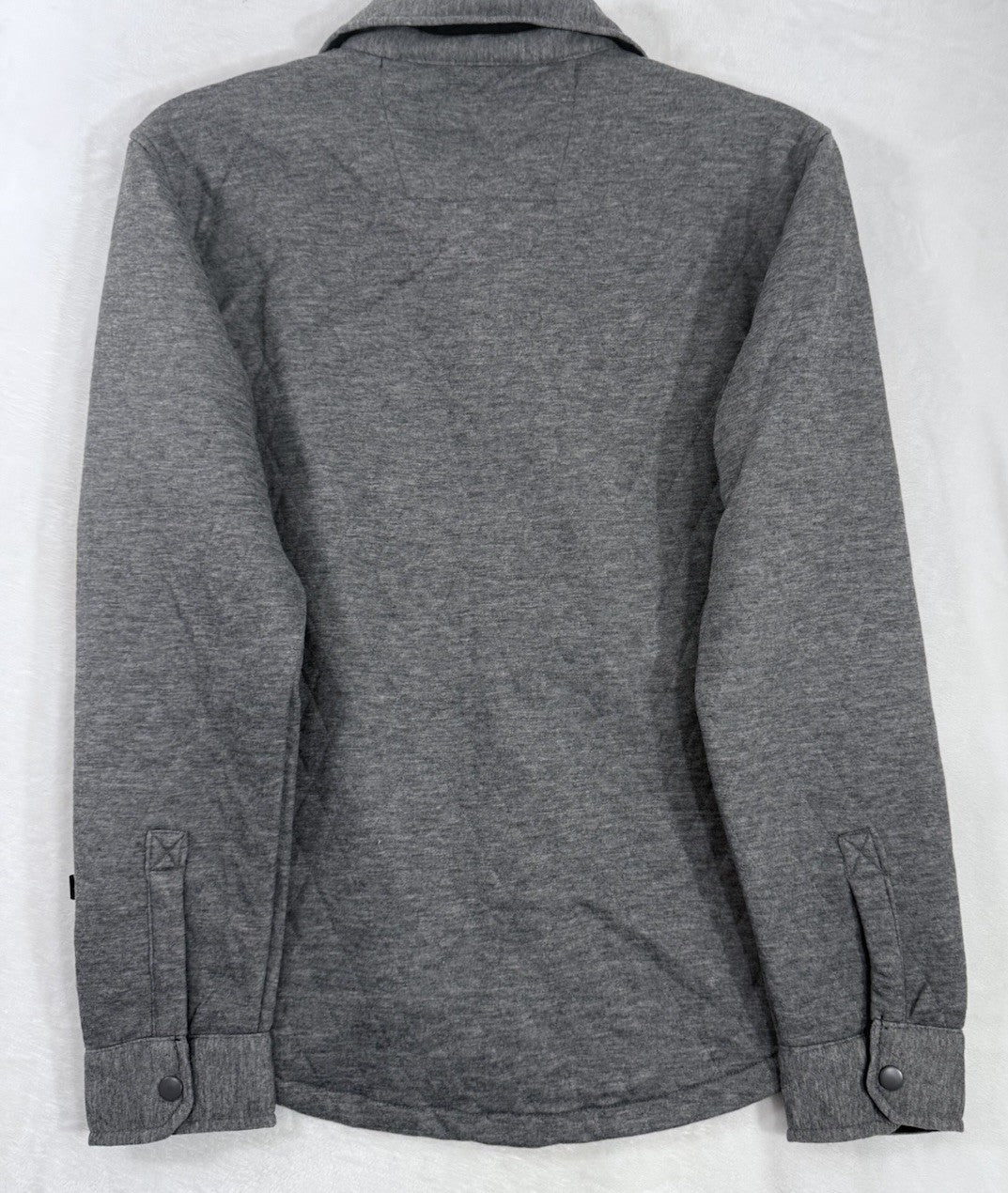 Horizon Outfitters Men’s Medium Shirt Quilted Knit Long Sleeve Gray Snap Front