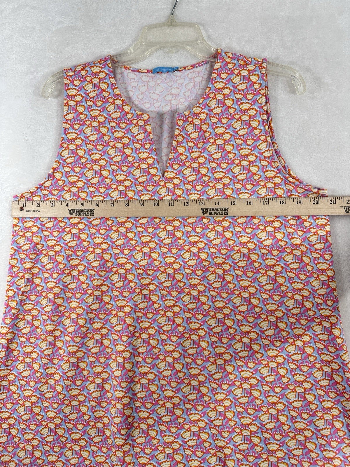 J Mclaughlin Dress XL Catalina Cloth Sleeveless Ellison A-Line Womens