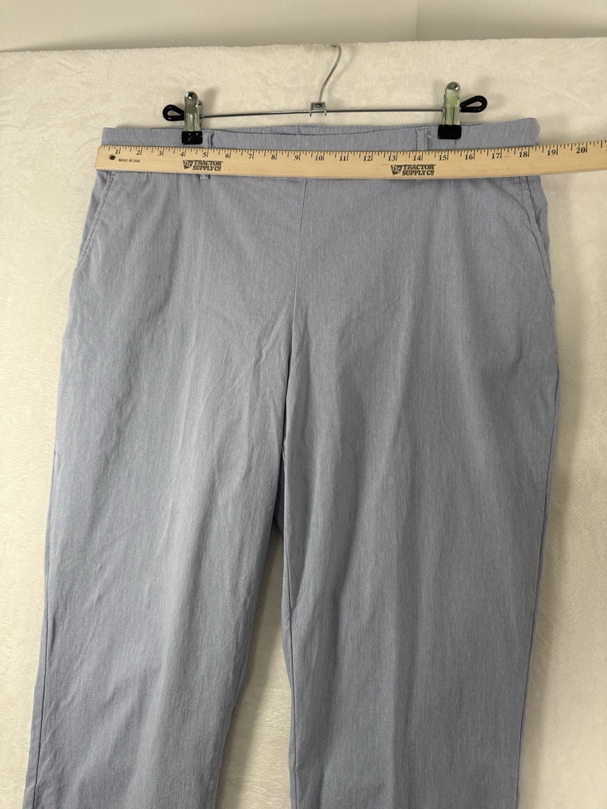 Hilary Radley Pull On Pants XL Blue Lightweight Cropped Crop Womens